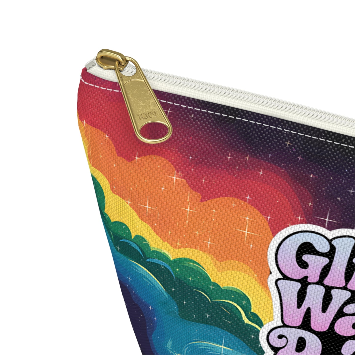Glitter, Waves and Ptown Days, Rainbow Glitter Accessory Pouch - Perfect for P-Town Days