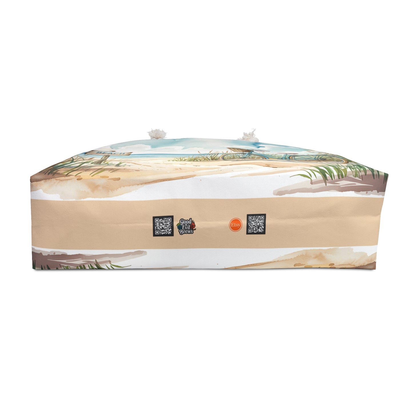 Beach Bike Ride Weekender Bag, Perfect for Summer Trips, Vacation Getaway, Beach Lover Gift, Eco-Friendly Tote, Travel Companion