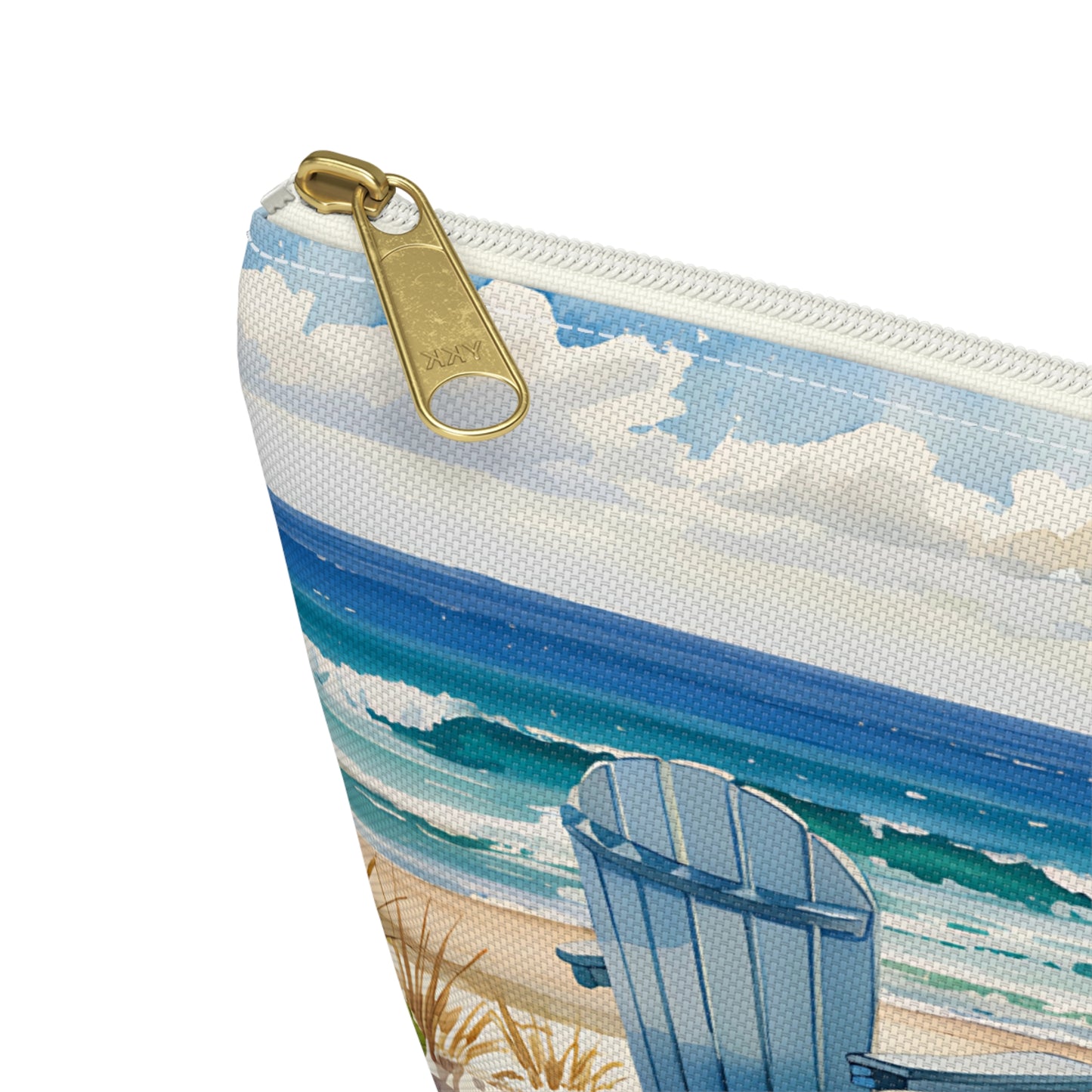 Chillin' & Villainin' Accessory Pouch - Coastal Vibes with Adirondack Chairs