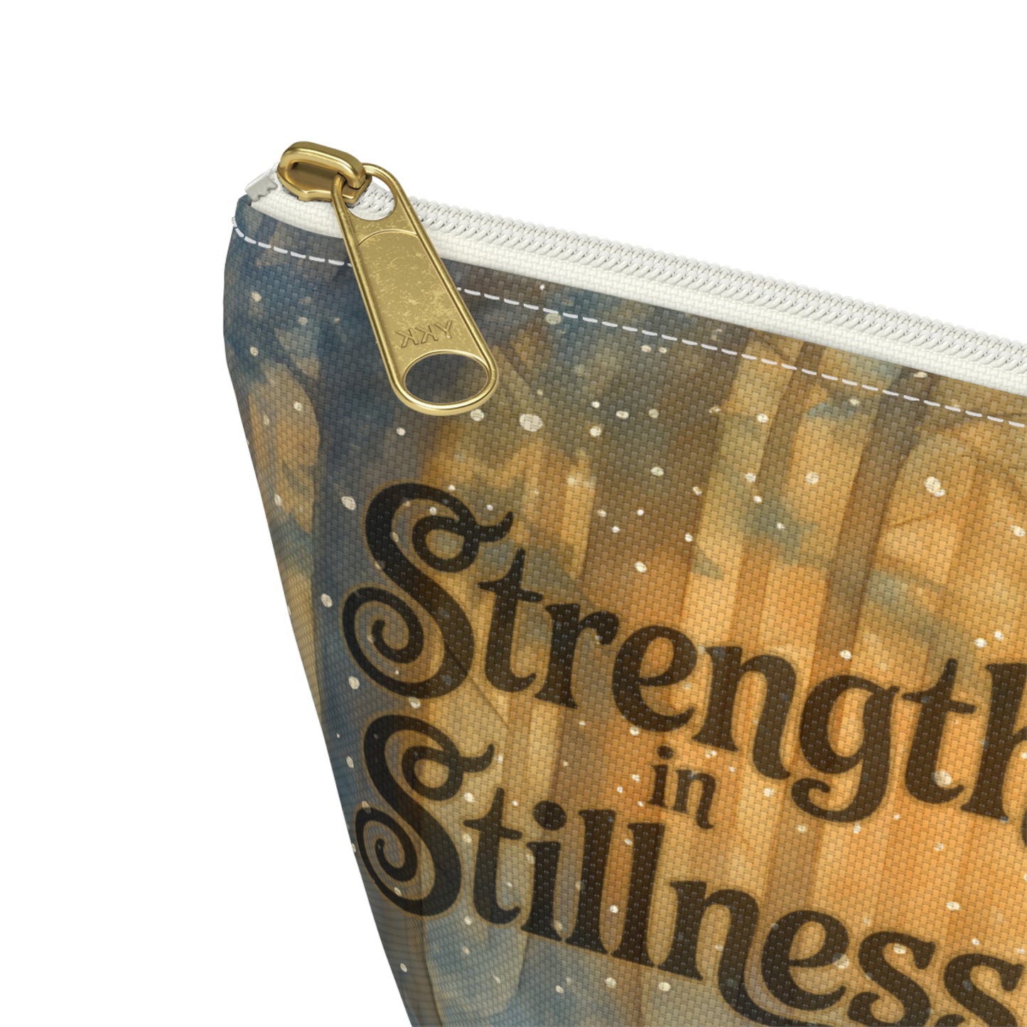 Strength in Stillness Deer Forest Accessory Pouch T bottom
