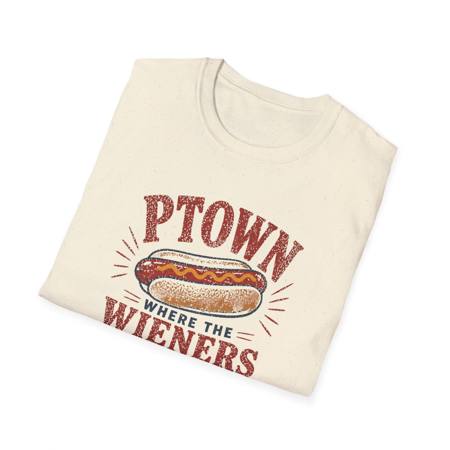 PTOWN Wieners Hot Dog Graphic T-Shirt | Retro Sausage Vintage Diner Tee