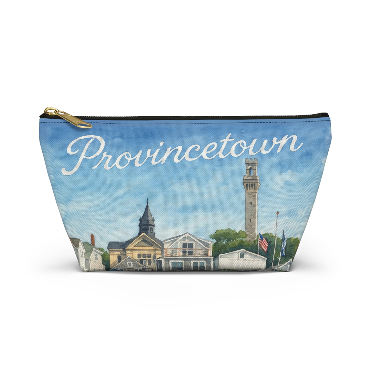 Provincetown Accessory Pouch | Travel Organizer, Makeup Bag, Gift for Her, Coastal Art, Beach Lover Essentials