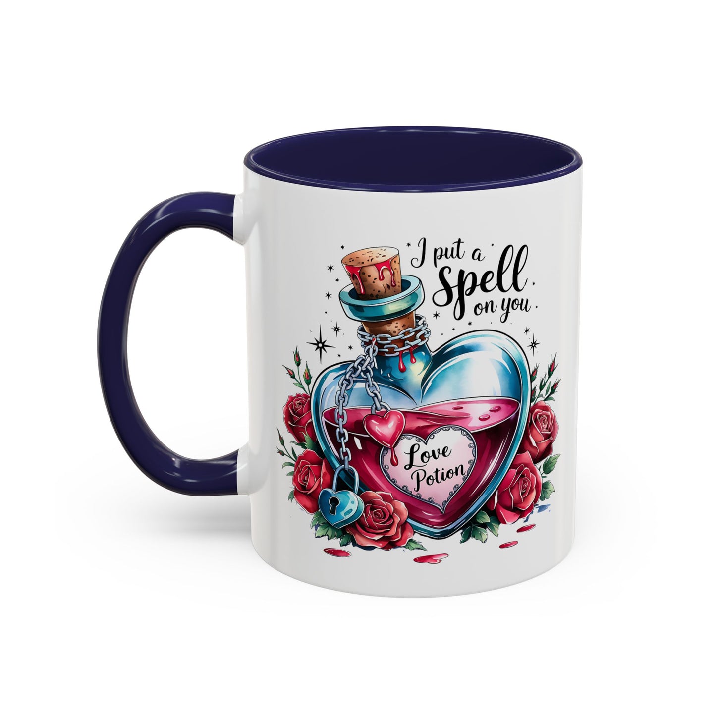 I put a spell on you, love potion, Valentine's Day, Love, Coffee Accent Coffee Mug (11, 15oz)