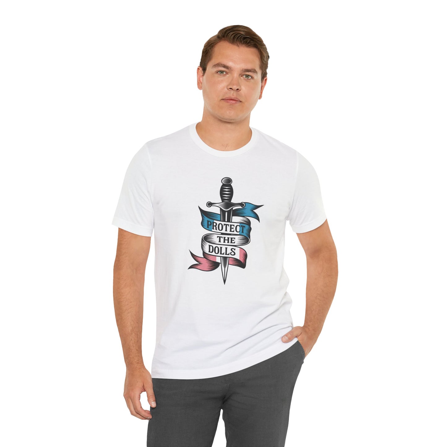 Protect the Dolls Graphic Tee | Unisex Jersey Shirt, Casual Wear, Gift for Doll Collectors, Fun Statement Tee, Unique Birthday Gift