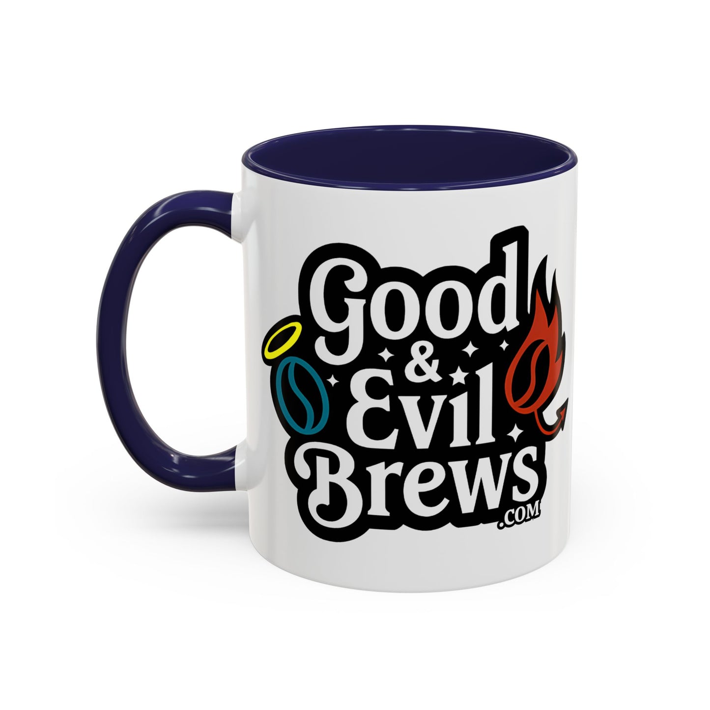 Good & Evil Brews Coffee Mug 11oz- Perfect for Coffee Lovers, Unique Gift for Friends, Herbal Tea, Home Decoration, Fun Drinkware