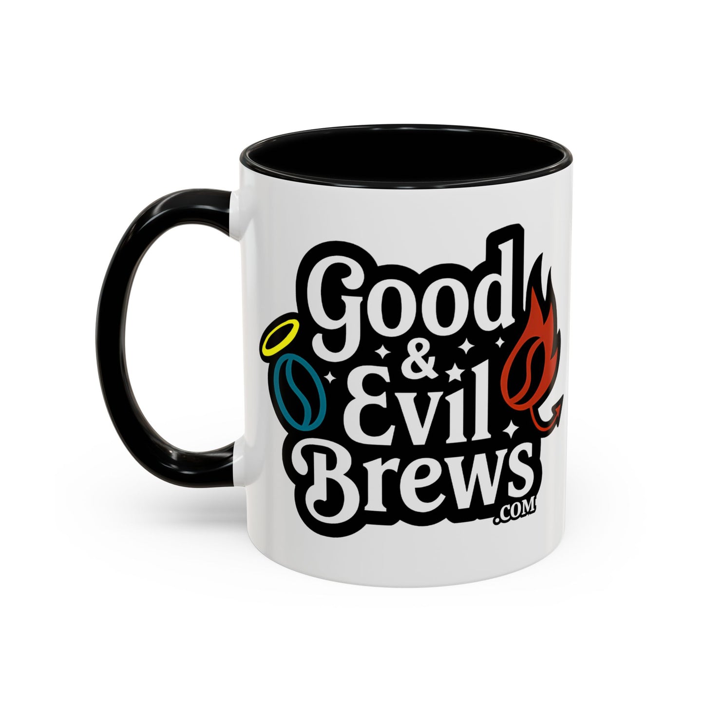 Good & Evil Brews Coffee Mug 11oz- Perfect for Coffee Lovers, Unique Gift for Friends, Herbal Tea, Home Decoration, Fun Drinkware