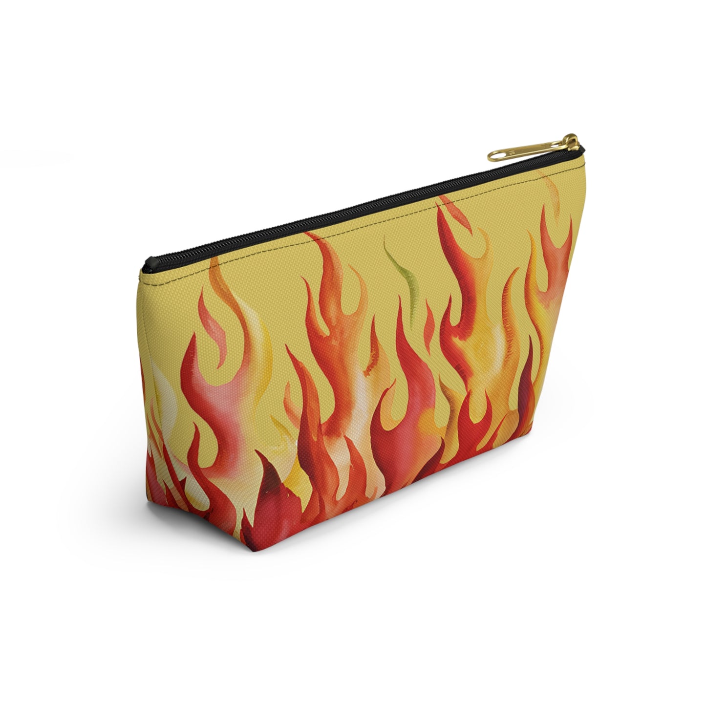 Sinfully Hot, Flame Pattern Accessory Pouch - Fire Themed Makeup Bag, Travel Organizer, Gift for Friends, Summer Essentials, Bold and Fun