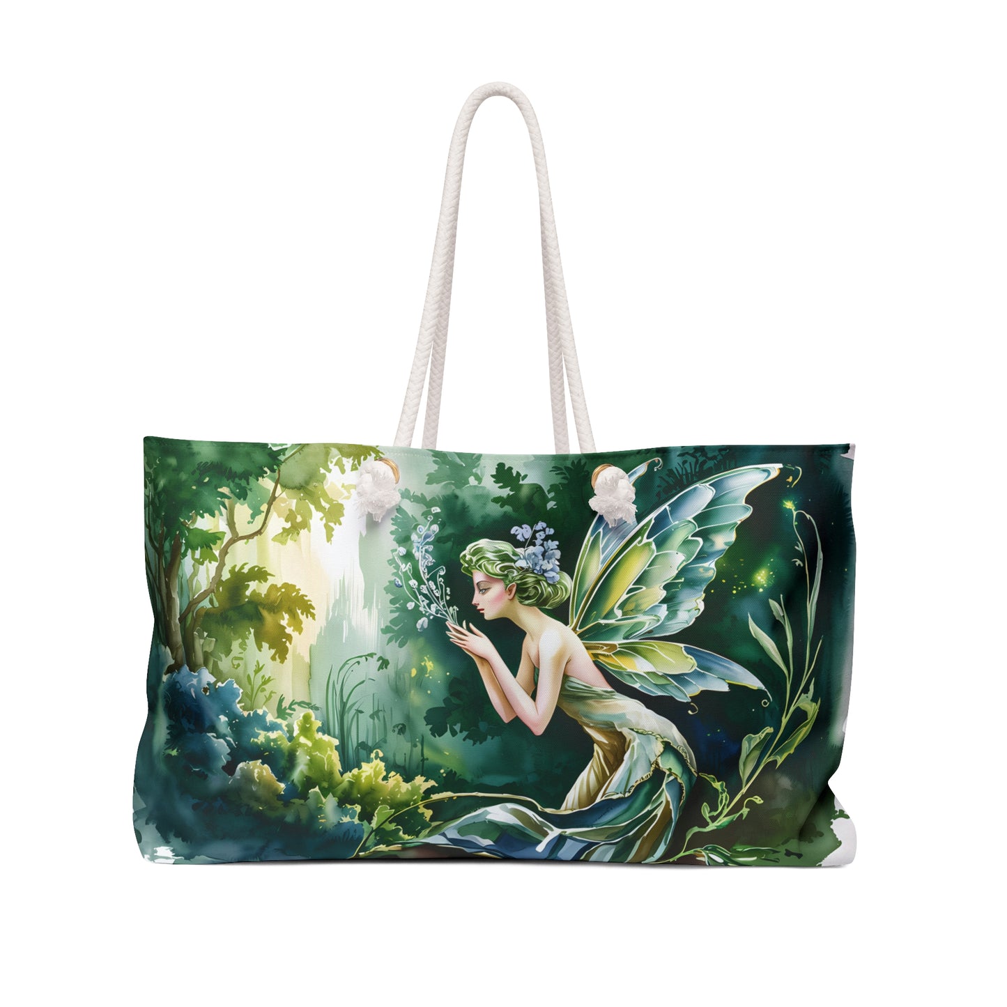 Fairy Whispers Weekender Tote, Fairy Forest Weekender Bag - Magical Travel Tote for Adventurers