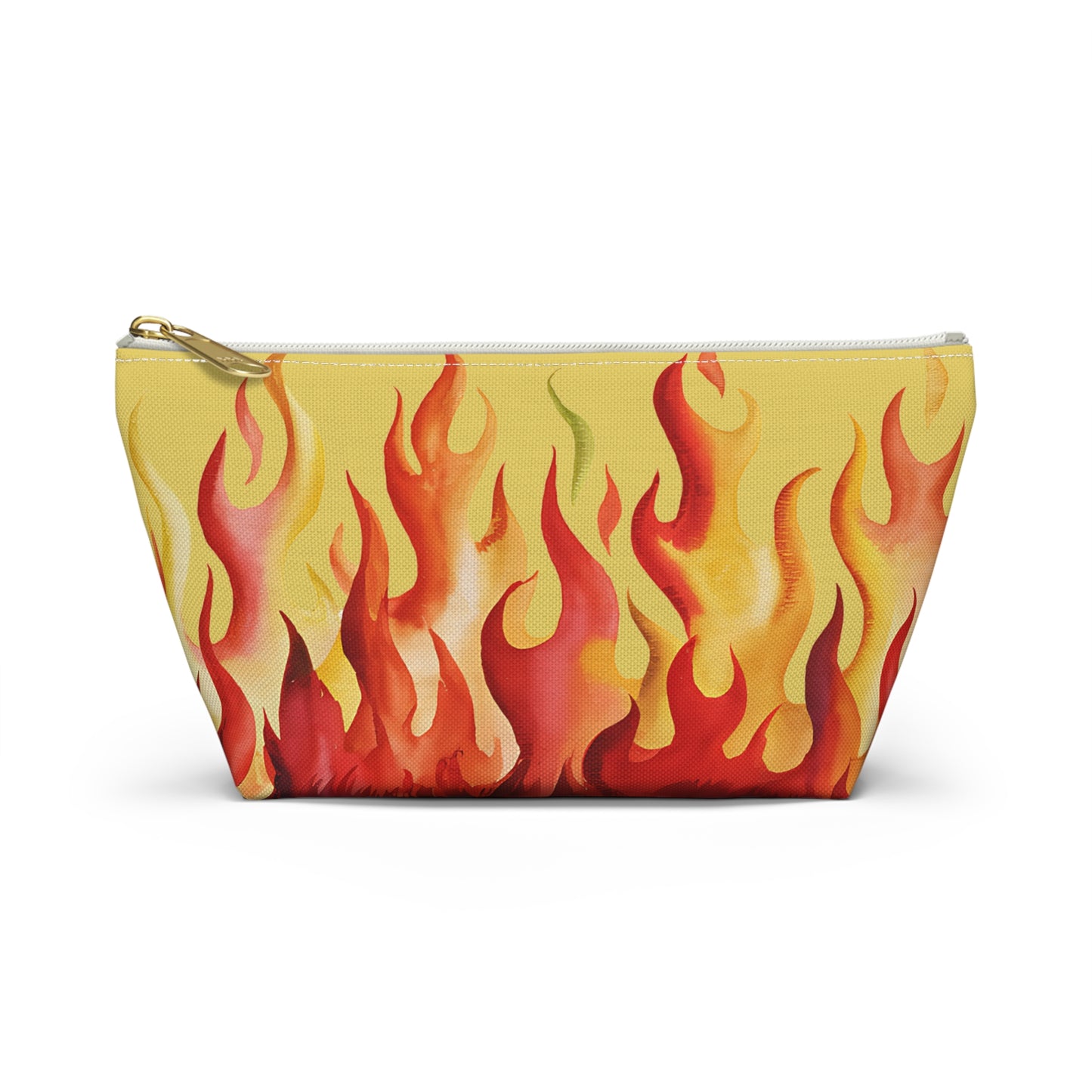 Sinfully Hot, Flame Pattern Accessory Pouch - Fire Themed Makeup Bag, Travel Organizer, Gift for Friends, Summer Essentials, Bold and Fun