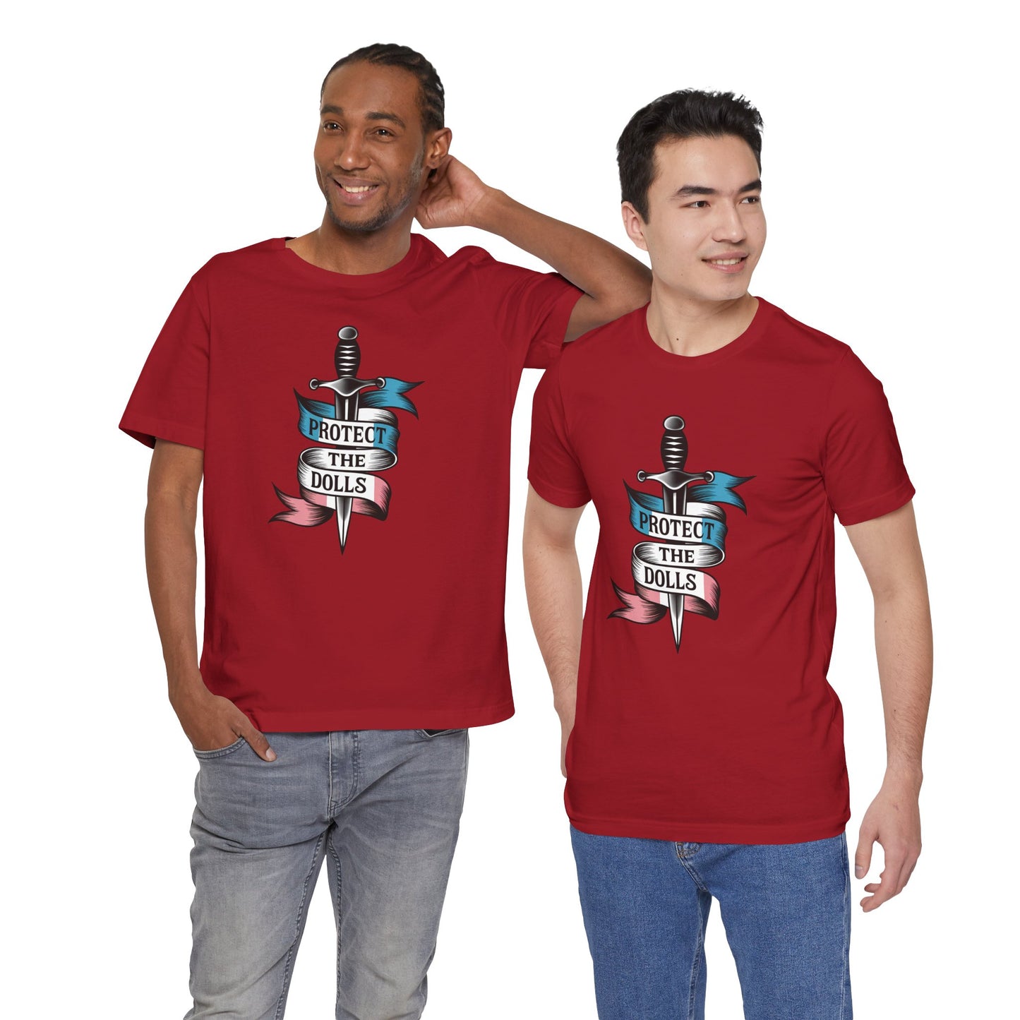 Protect the Dolls Graphic Tee | Unisex Jersey Shirt, Casual Wear, Gift for Doll Collectors, Fun Statement Tee, Unique Birthday Gift