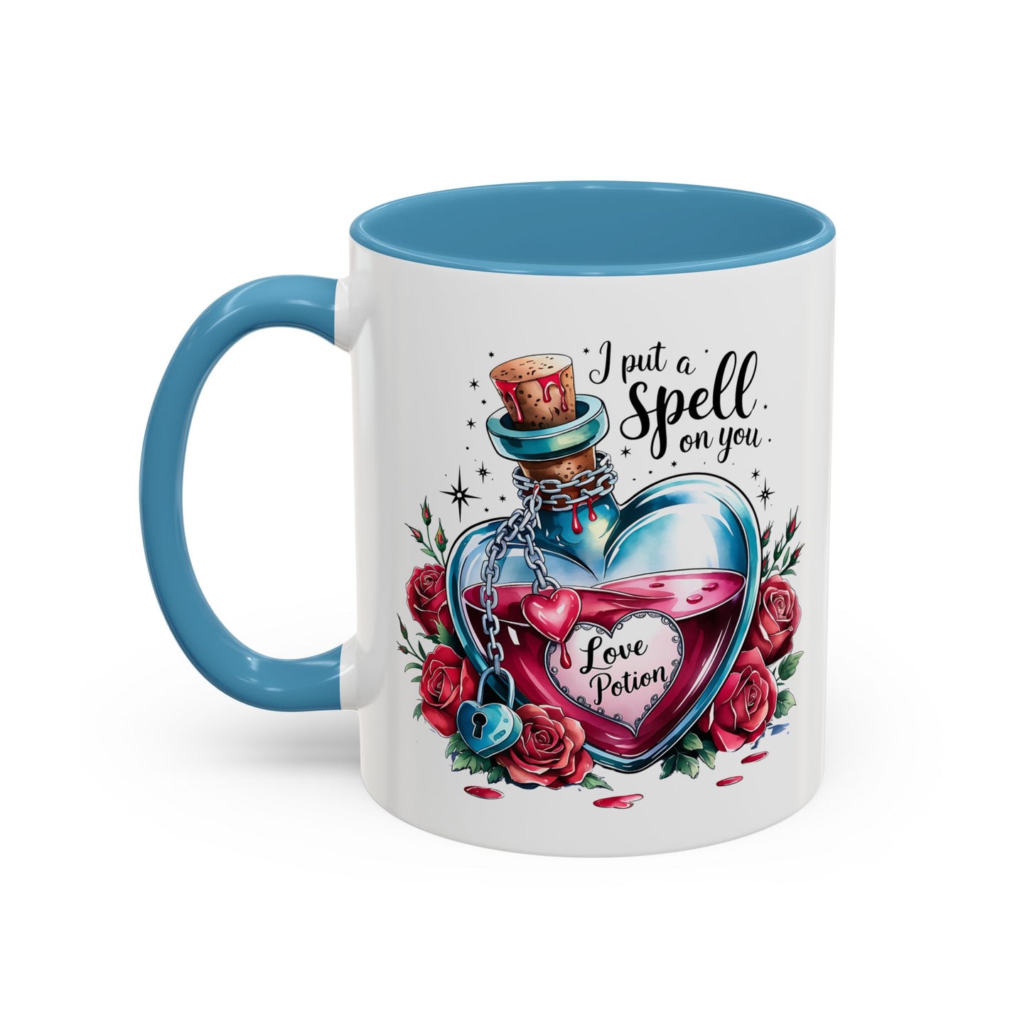 I put a spell on you, love potion, Valentine's Day, Love, Coffee Accent Coffee Mug (11, 15oz)