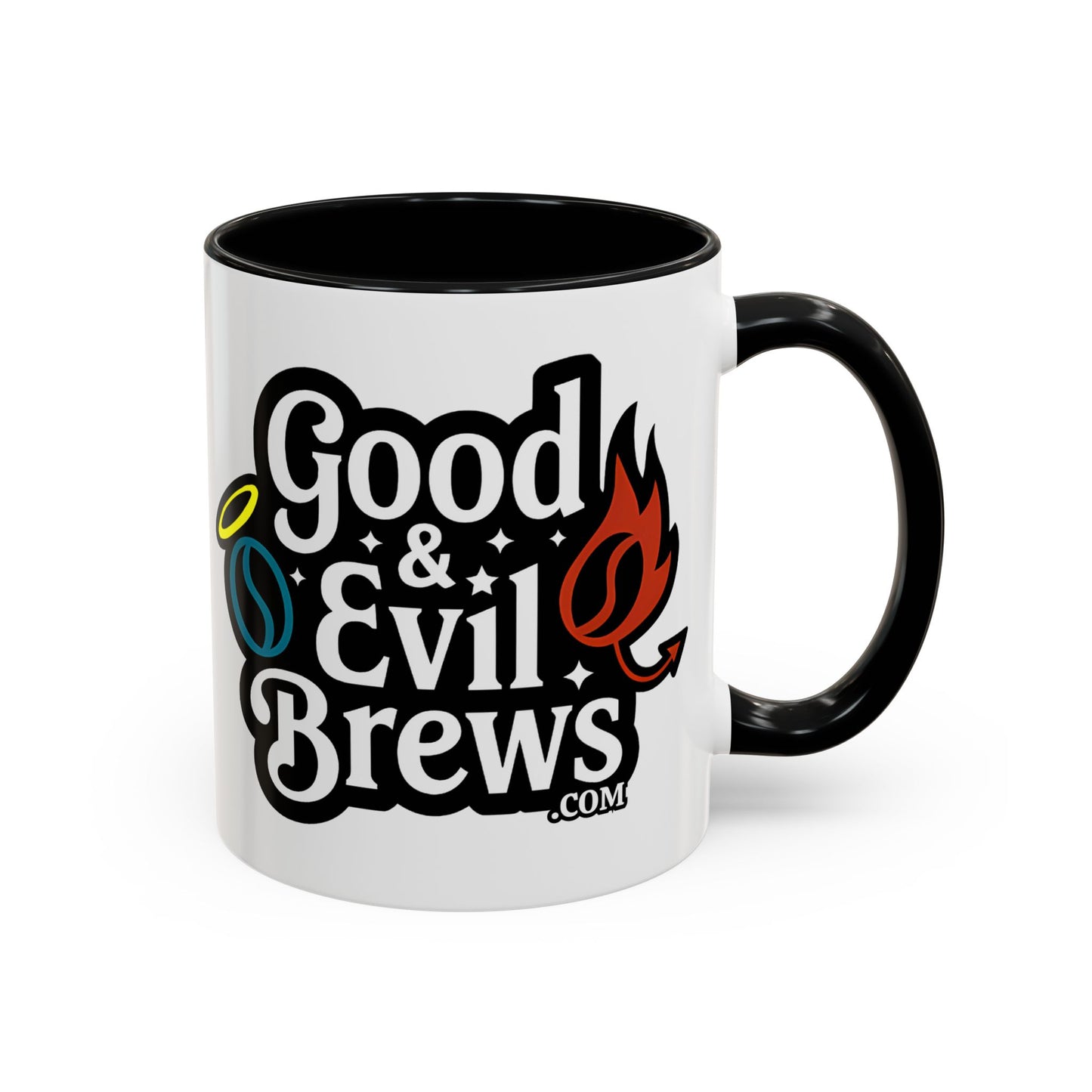 Good & Evil Brews Coffee Mug 11oz- Perfect for Coffee Lovers, Unique Gift for Friends, Herbal Tea, Home Decoration, Fun Drinkware