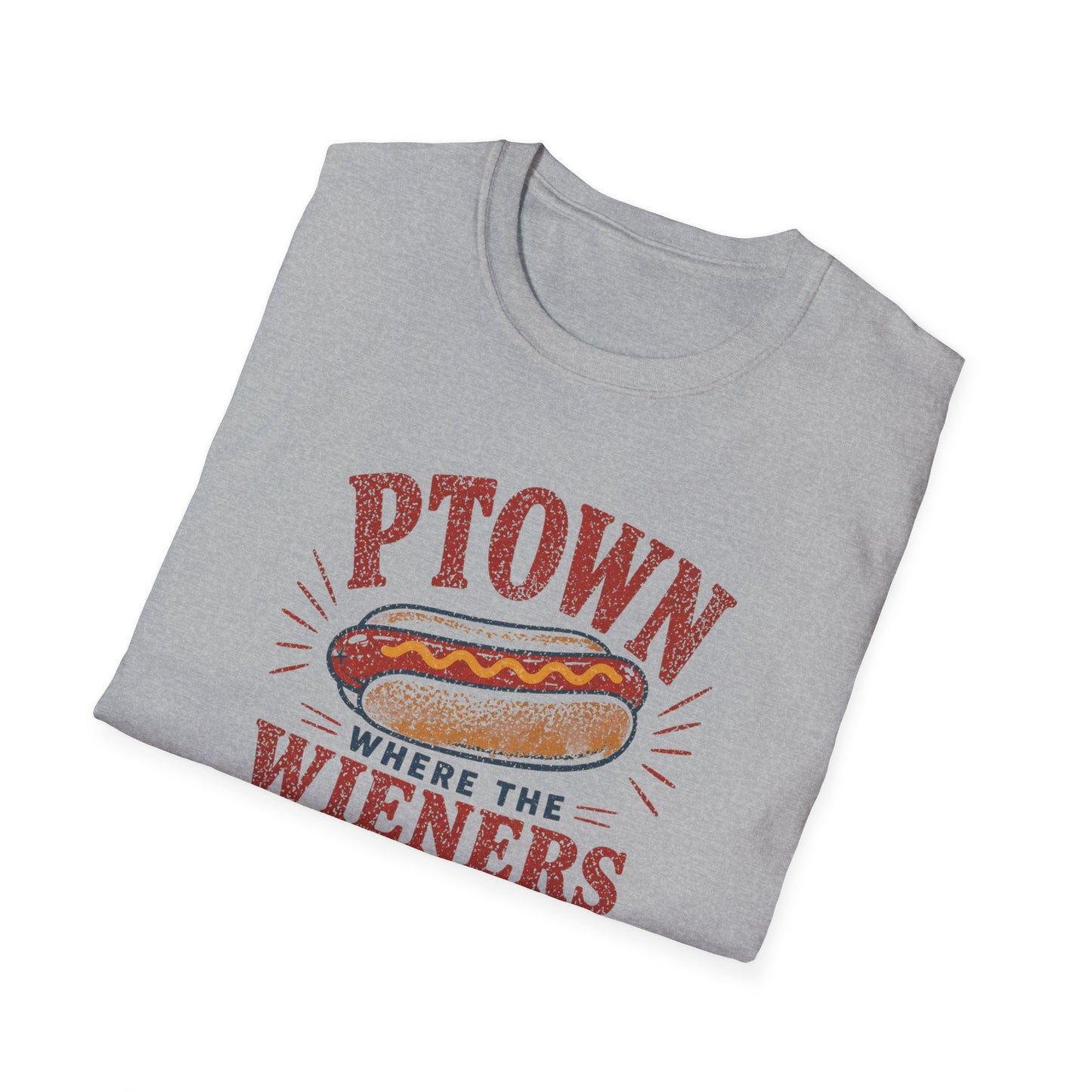 PTOWN Wieners Hot Dog Graphic T-Shirt | Retro Sausage Vintage Diner Tee