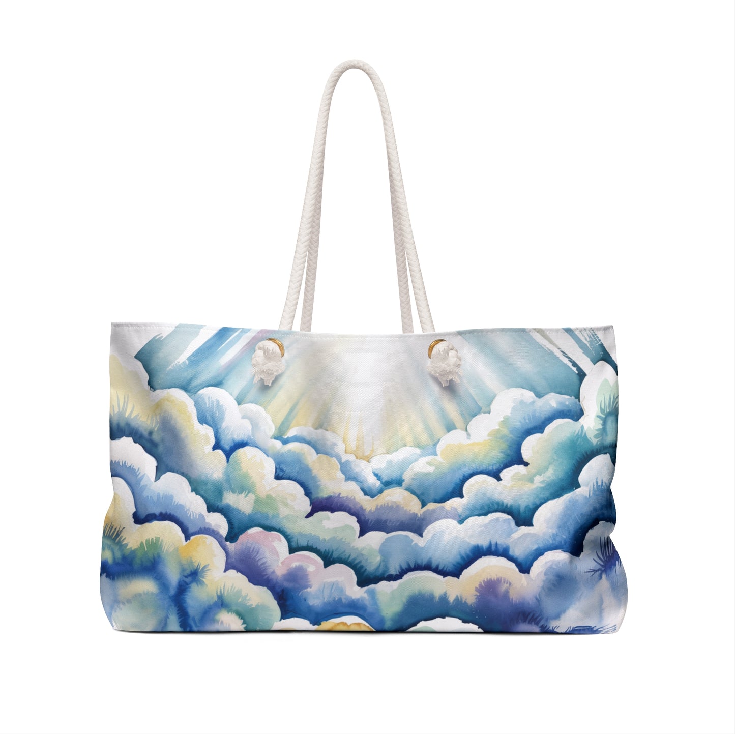 Heaven Sent Tote, Dreamy Clouds Weekender Bag, Travel Tote, Beach Bag, Overnight Bag, Stylish Luggage, Summer Accessory