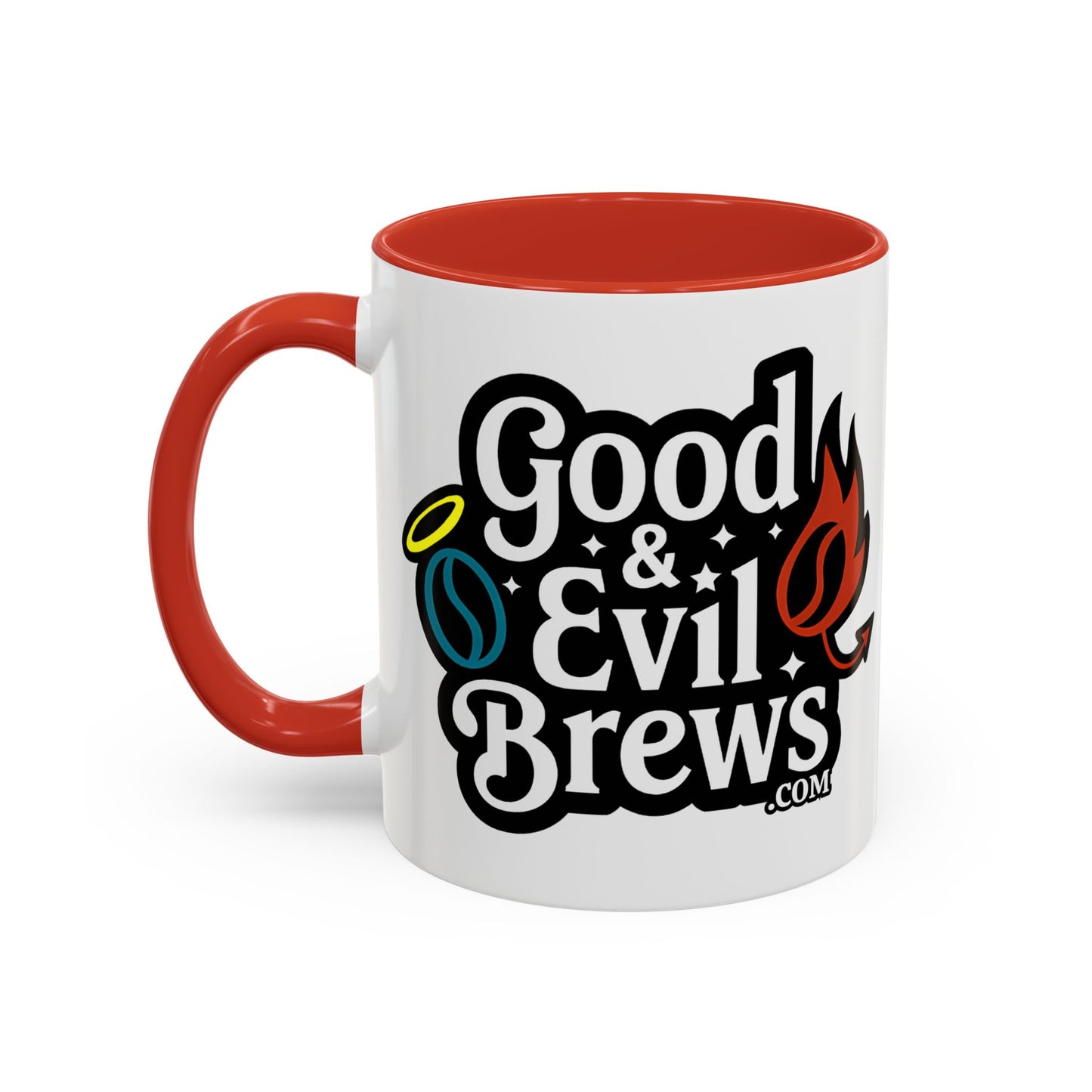 Good & Evil Brews Coffee Mug 11oz- Perfect for Coffee Lovers, Unique Gift for Friends, Herbal Tea, Home Decoration, Fun Drinkware