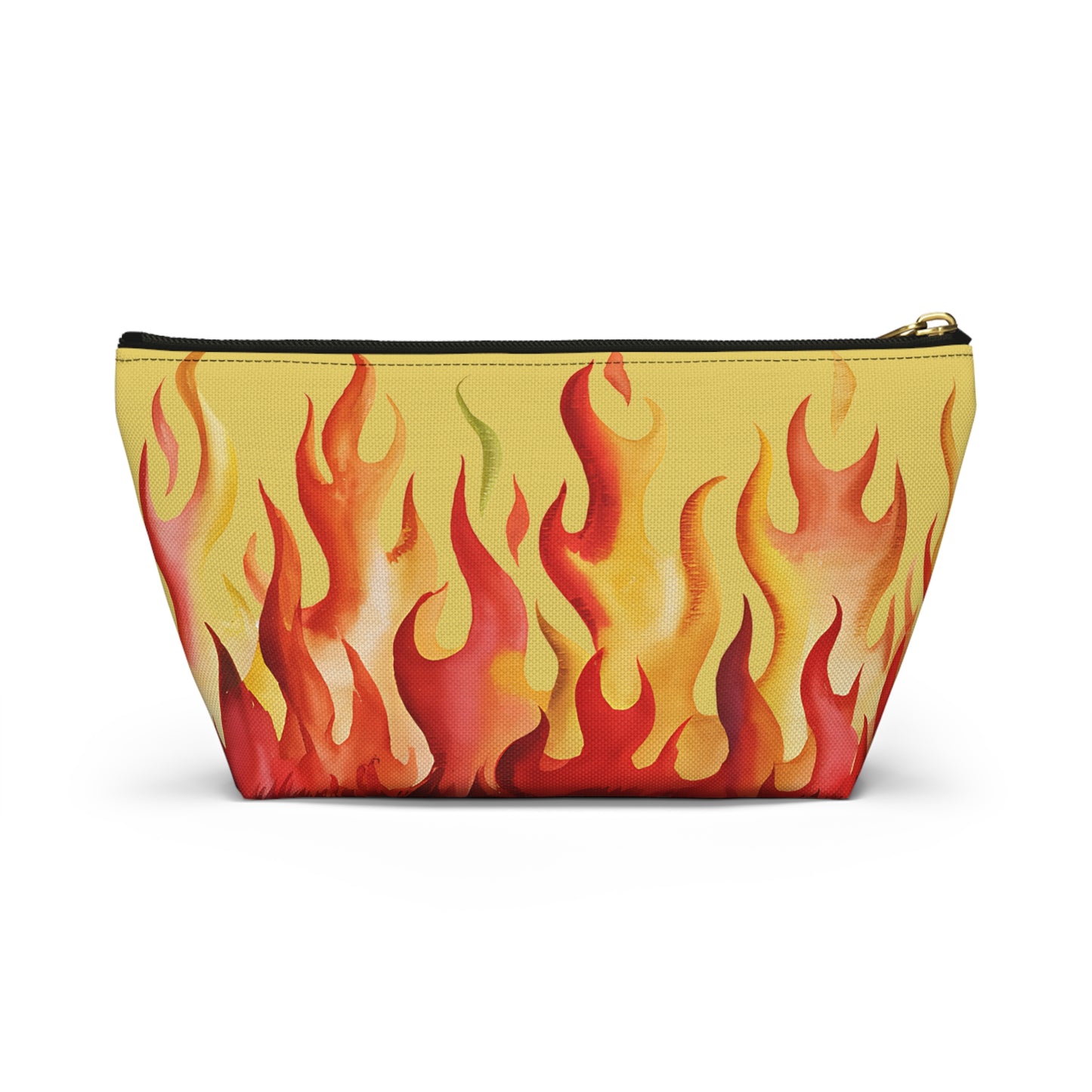 Sinfully Hot, Flame Pattern Accessory Pouch - Fire Themed Makeup Bag, Travel Organizer, Gift for Friends, Summer Essentials, Bold and Fun