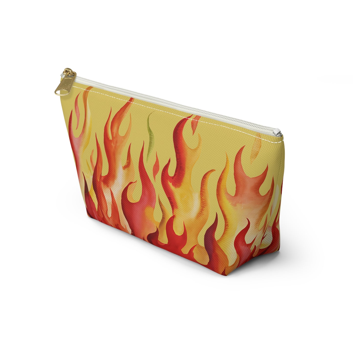 Sinfully Hot, Flame Pattern Accessory Pouch - Fire Themed Makeup Bag, Travel Organizer, Gift for Friends, Summer Essentials, Bold and Fun