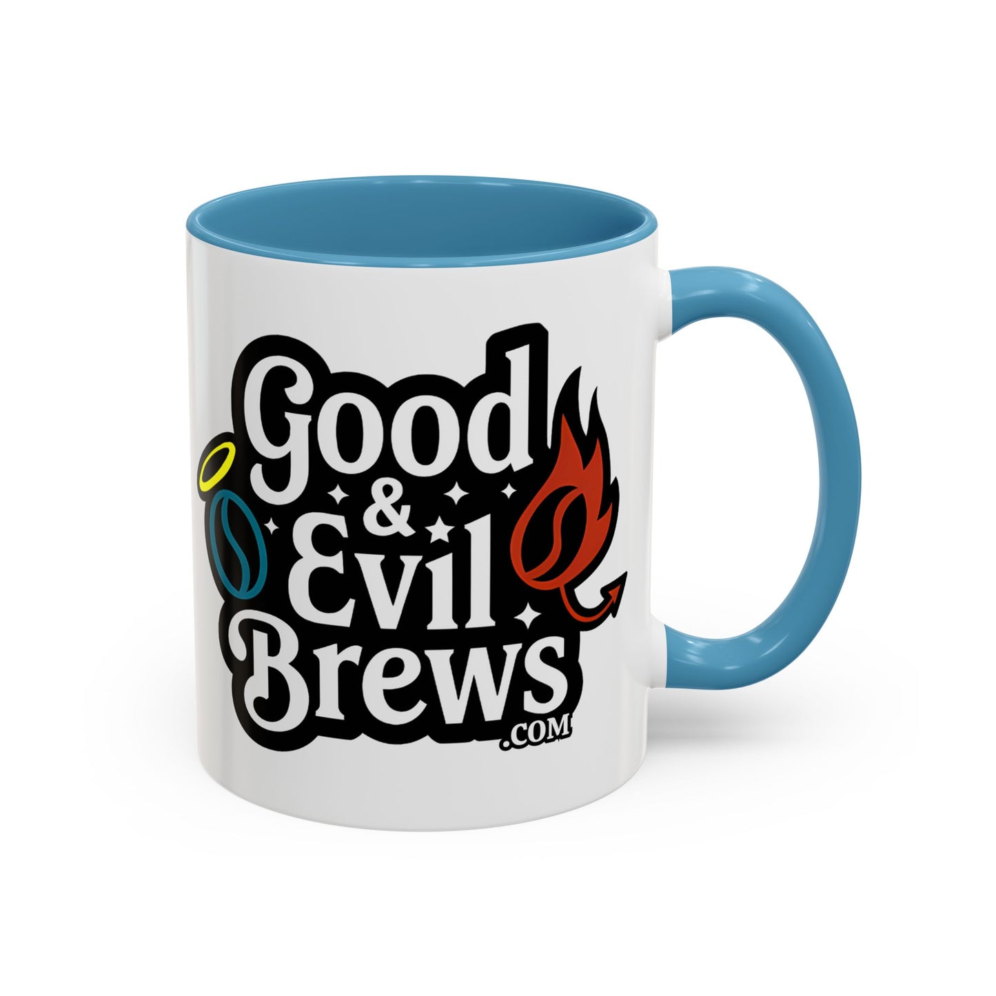 Good & Evil Brews Coffee Mug 11oz- Perfect for Coffee Lovers, Unique Gift for Friends, Herbal Tea, Home Decoration, Fun Drinkware