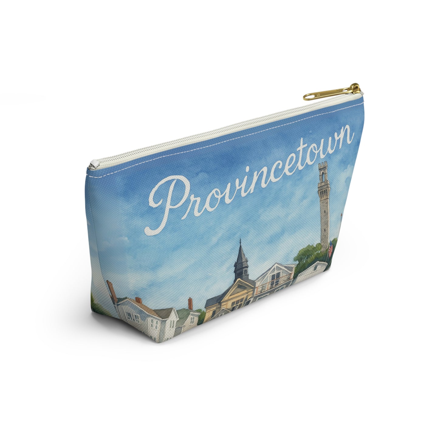 Provincetown Accessory Pouch | Travel Organizer, Makeup Bag, Gift for Her, Coastal Art, Beach Lover Essentials