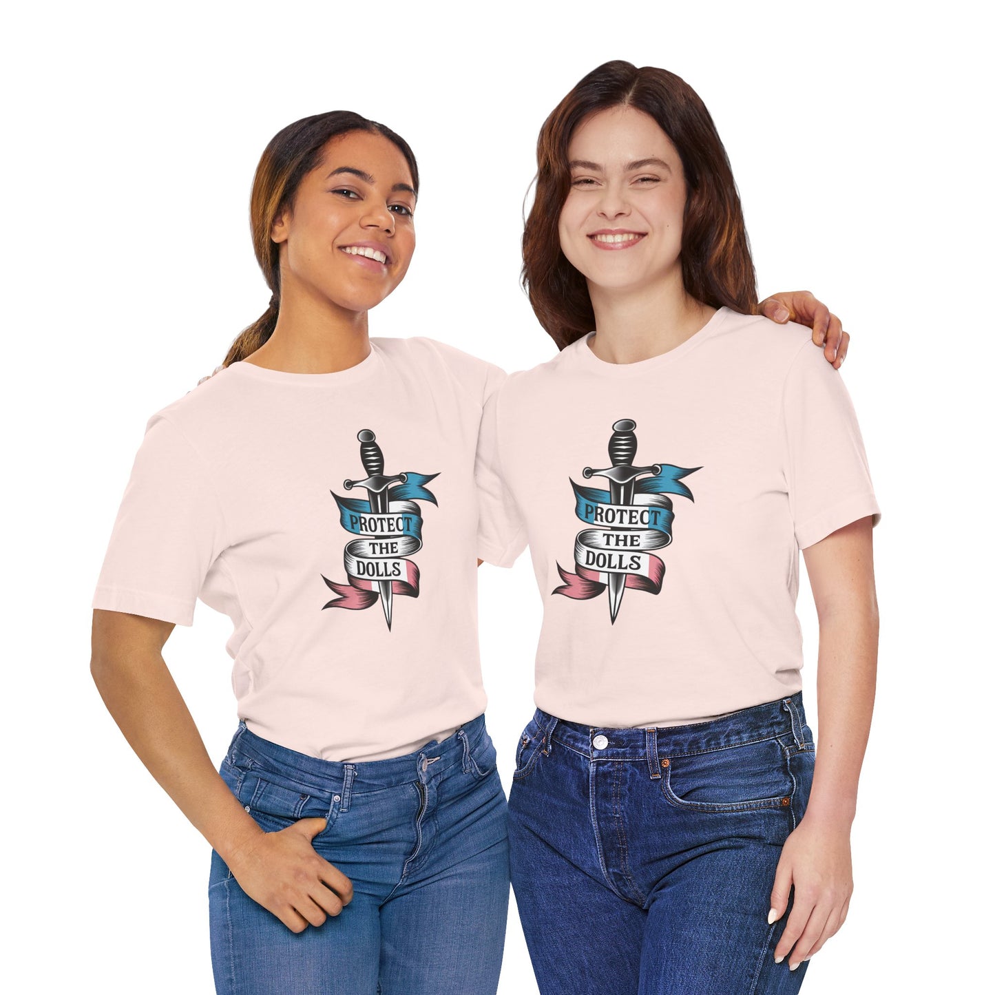 Protect the Dolls Graphic Tee | Unisex Jersey Shirt, Casual Wear, Gift for Doll Collectors, Fun Statement Tee, Unique Birthday Gift
