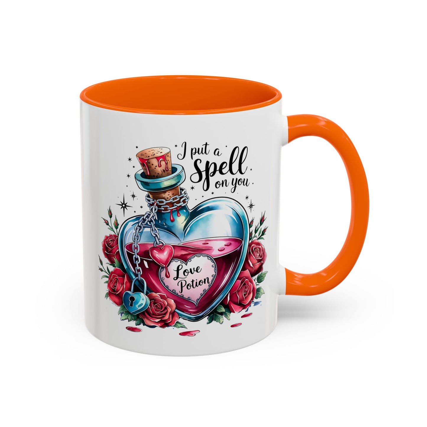 I put a spell on you, love potion, Valentine's Day, Love, Coffee Accent Coffee Mug (11, 15oz)