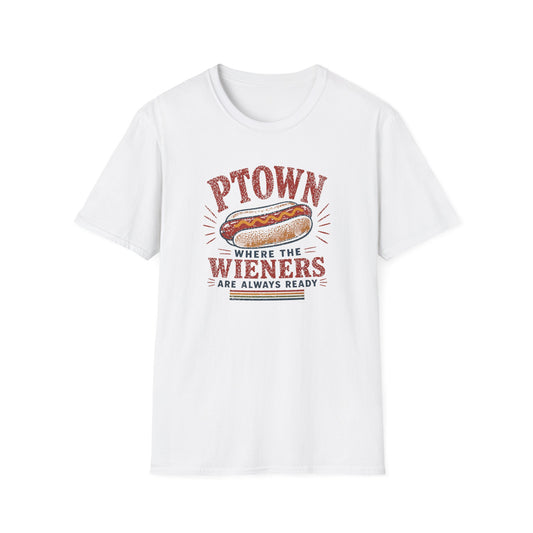 PTOWN Wieners Hot Dog Graphic T-Shirt | Retro Sausage Vintage Diner Tee