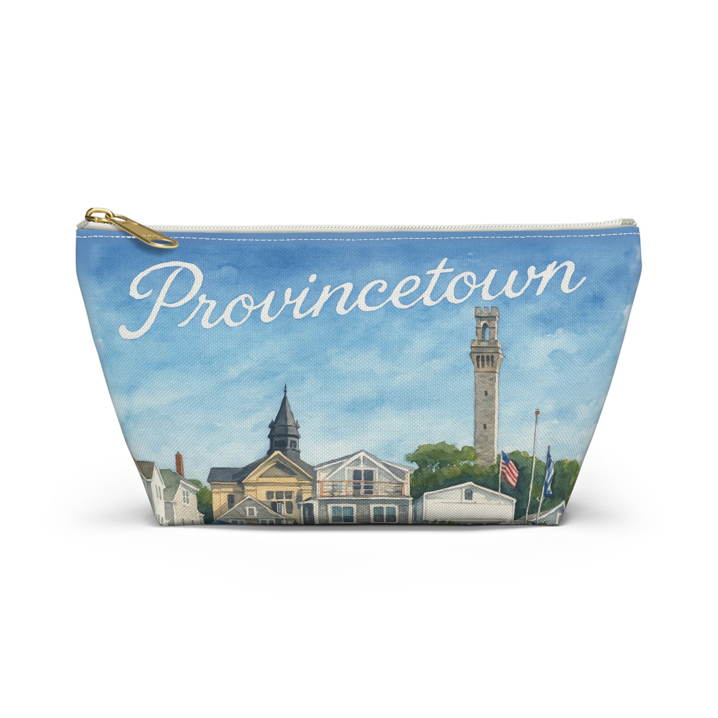 Provincetown Accessory Pouch | Travel Organizer, Makeup Bag, Gift for Her, Coastal Art, Beach Lover Essentials