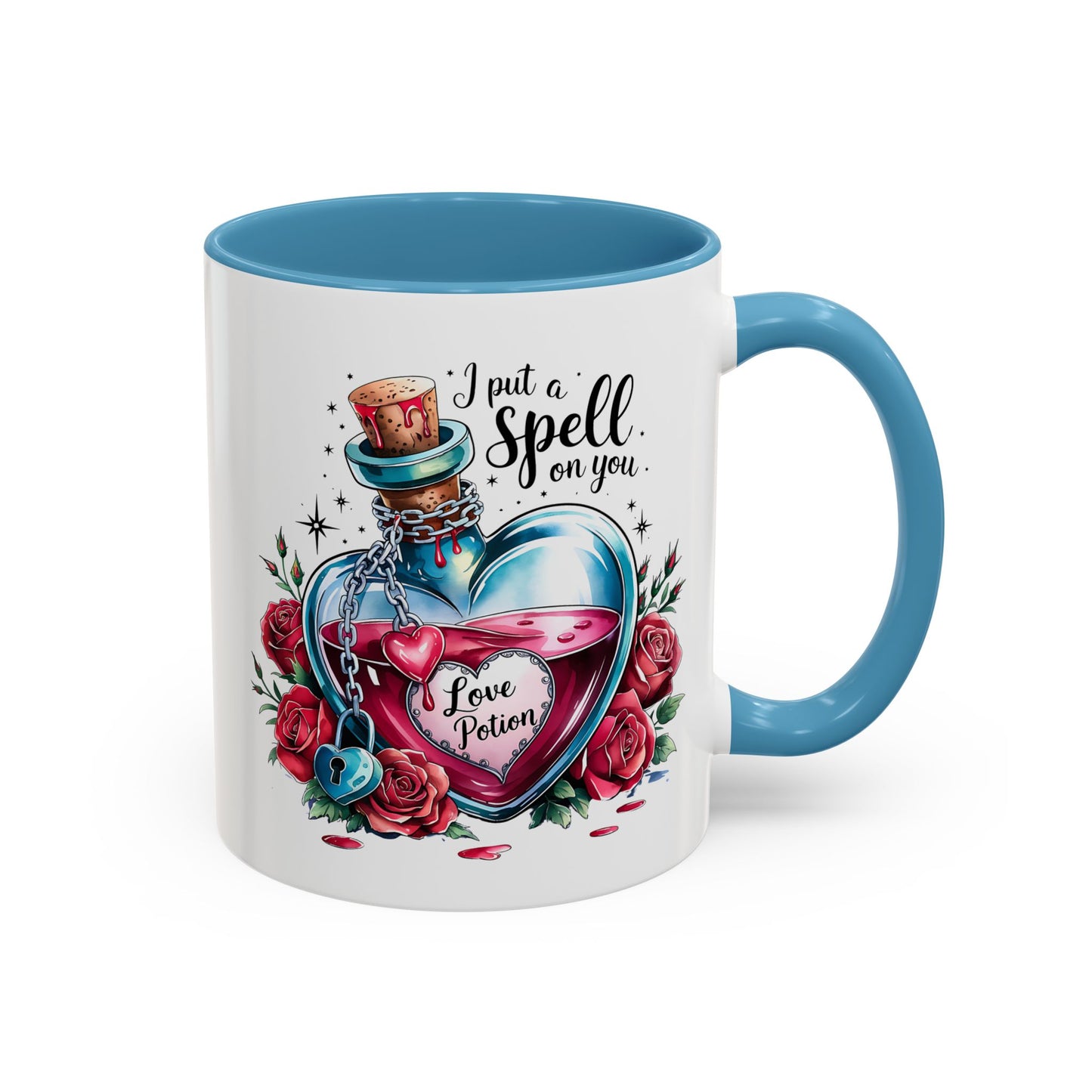 I put a spell on you, love potion, Valentine's Day, Love, Coffee Accent Coffee Mug (11, 15oz)