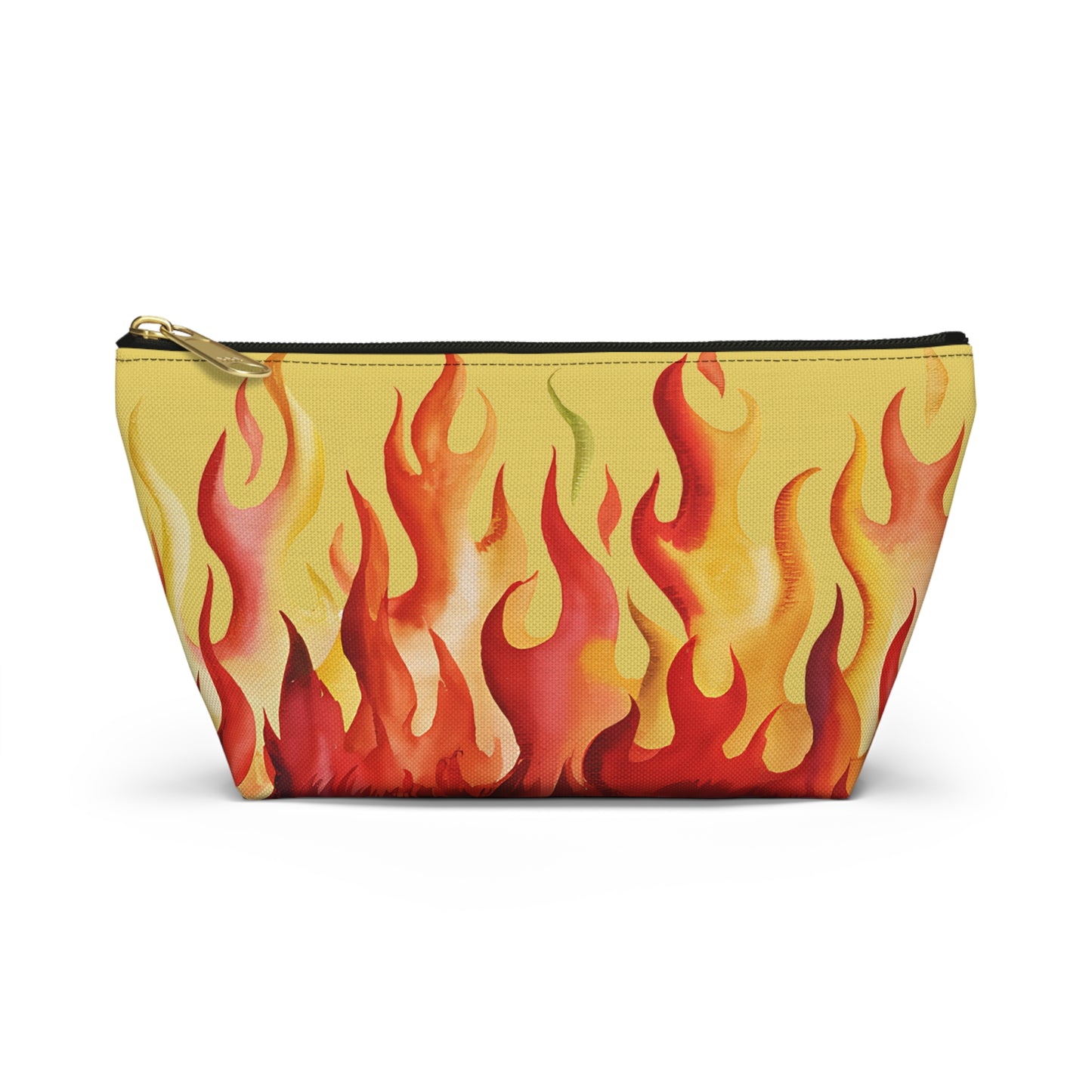 Sinfully Hot, Flame Pattern Accessory Pouch - Fire Themed Makeup Bag, Travel Organizer, Gift for Friends, Summer Essentials, Bold and Fun