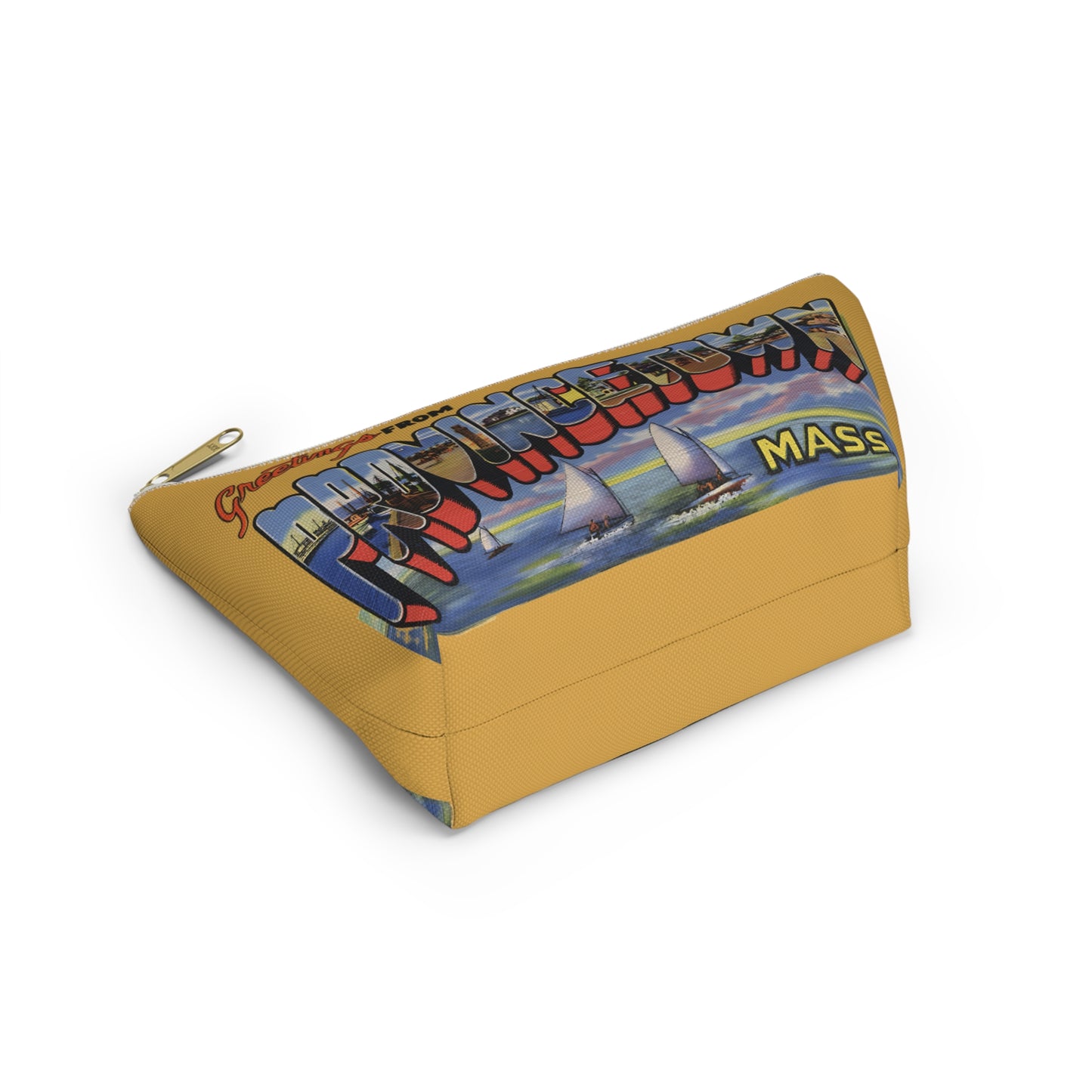 Provincetown Greetings Accessory Pouch - Travel Organizer, Makeup Bag, Cute Gift, T-bottom Zipper Pouch