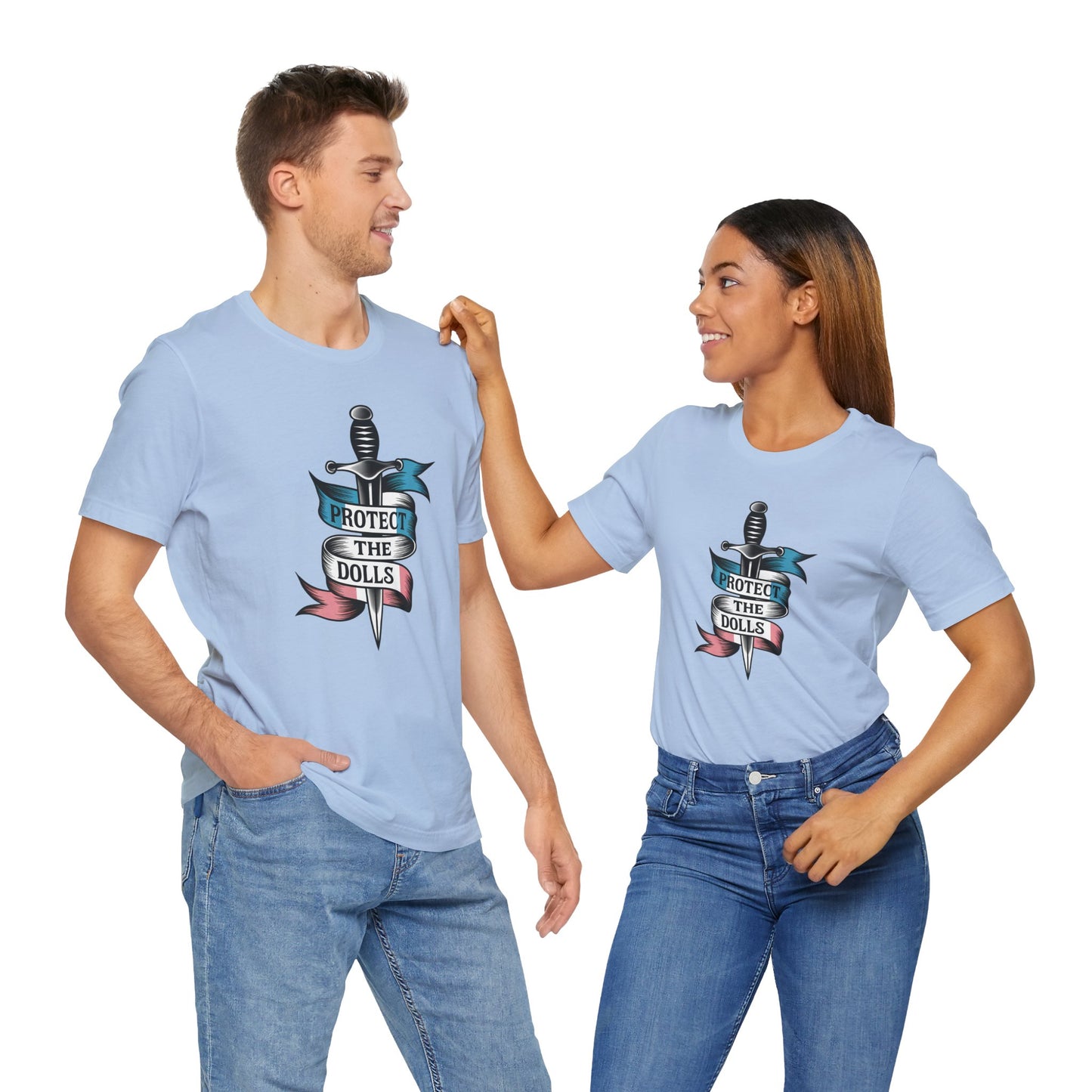 Protect the Dolls Graphic Tee | Unisex Jersey Shirt, Casual Wear, Gift for Doll Collectors, Fun Statement Tee, Unique Birthday Gift