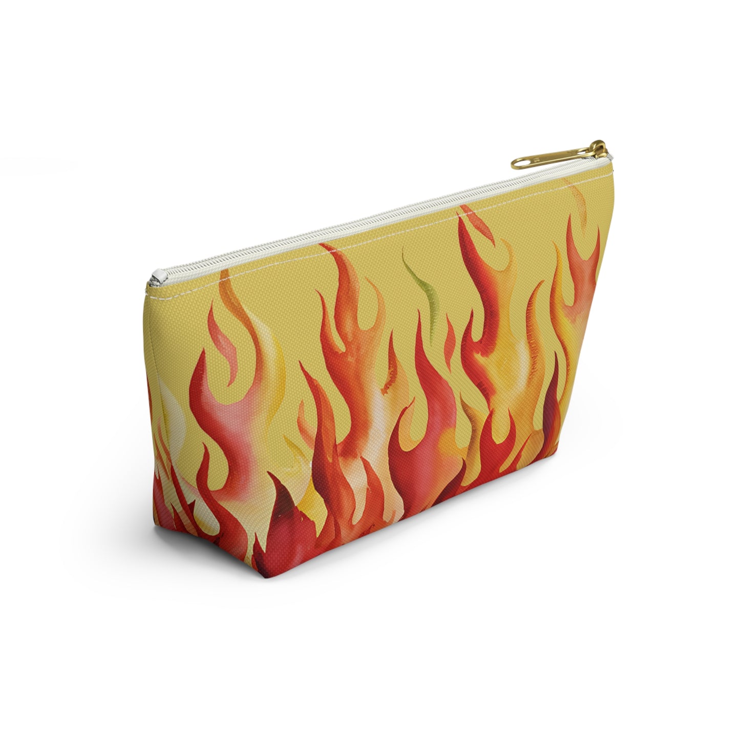Sinfully Hot, Flame Pattern Accessory Pouch - Fire Themed Makeup Bag, Travel Organizer, Gift for Friends, Summer Essentials, Bold and Fun