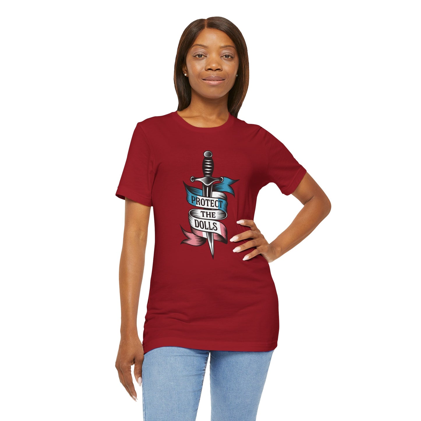 Protect the Dolls Graphic Tee | Unisex Jersey Shirt, Casual Wear, Gift for Doll Collectors, Fun Statement Tee, Unique Birthday Gift