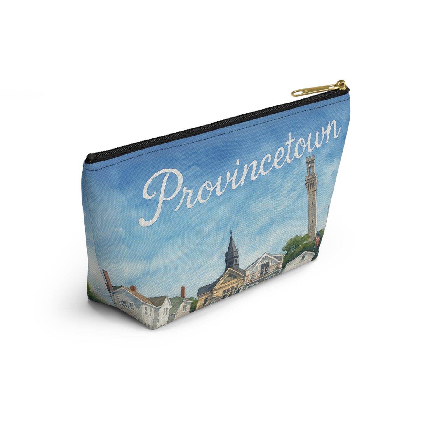 Provincetown Accessory Pouch | Travel Organizer, Makeup Bag, Gift for Her, Coastal Art, Beach Lover Essentials