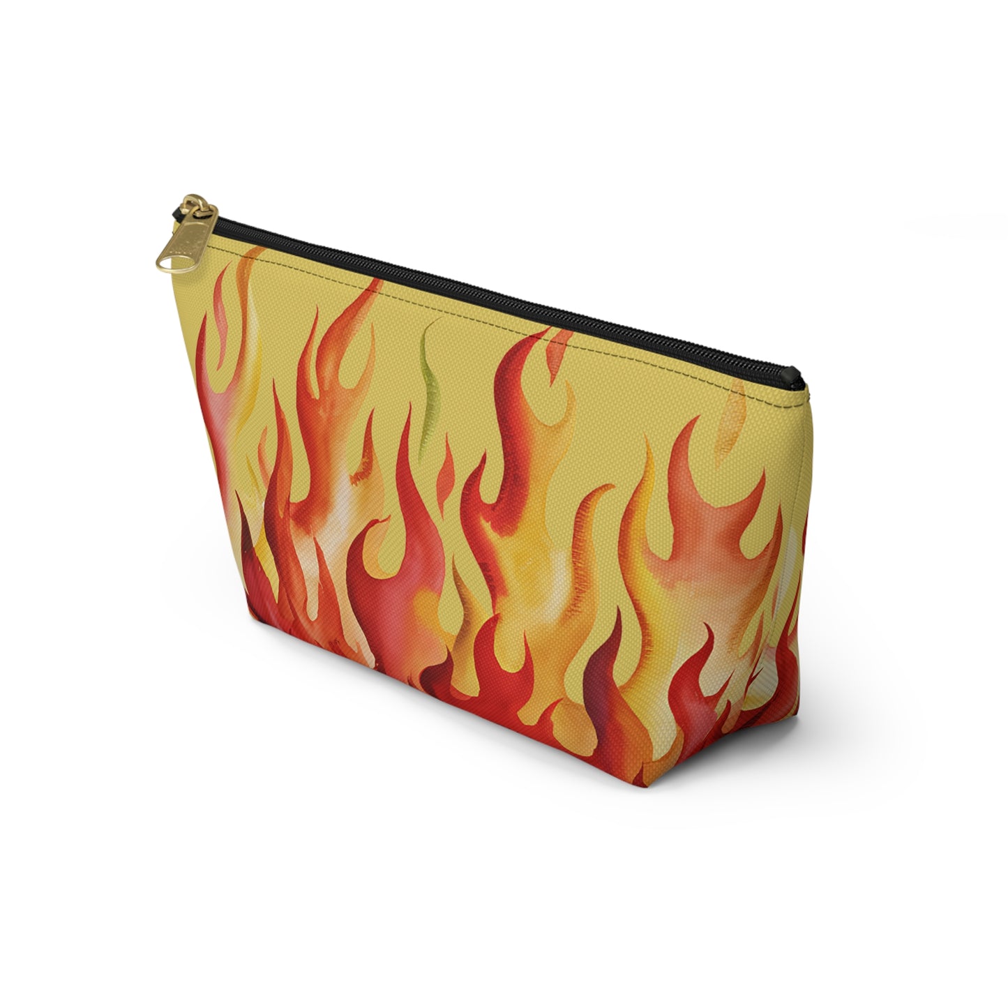 Sinfully Hot, Flame Pattern Accessory Pouch - Fire Themed Makeup Bag, Travel Organizer, Gift for Friends, Summer Essentials, Bold and Fun