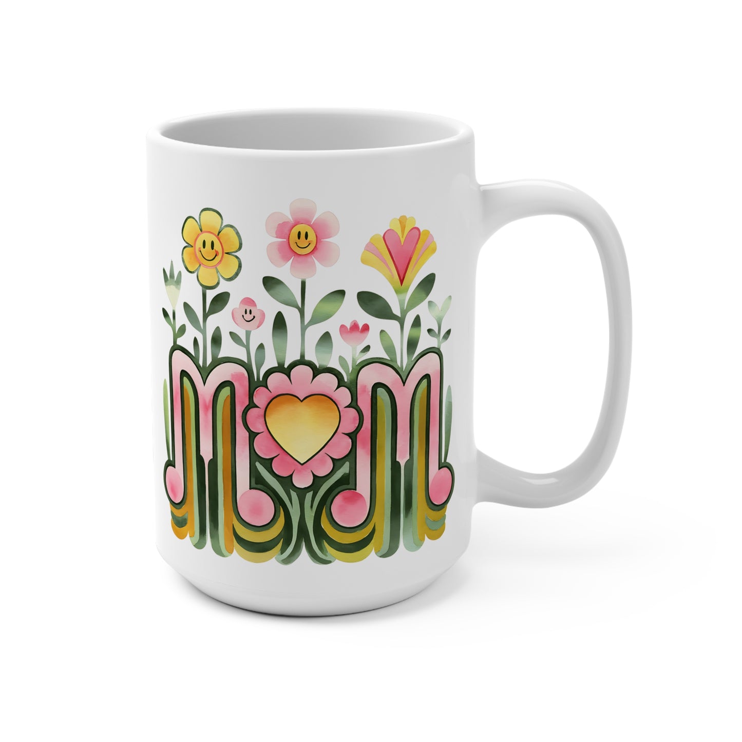 Mom's Love in Bloom Coffee Tea Love Mother's Day Mug 15oz