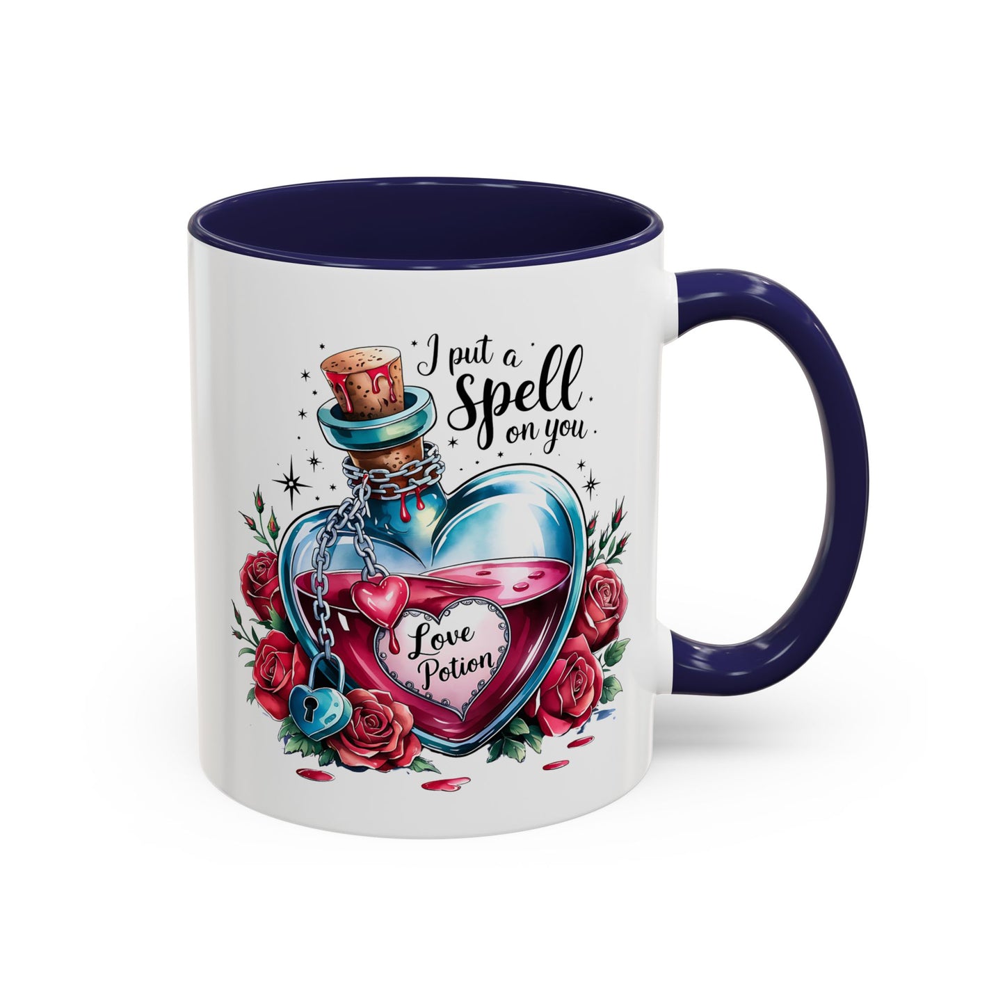 I put a spell on you, love potion, Valentine's Day, Love, Coffee Accent Coffee Mug (11, 15oz)