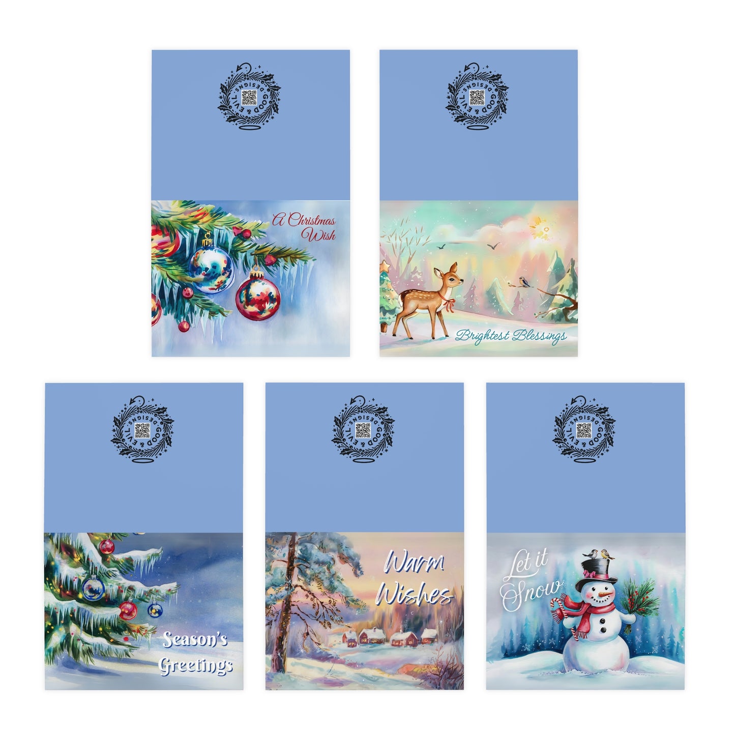 Multi-Design Greeting Cards (5-Pack)