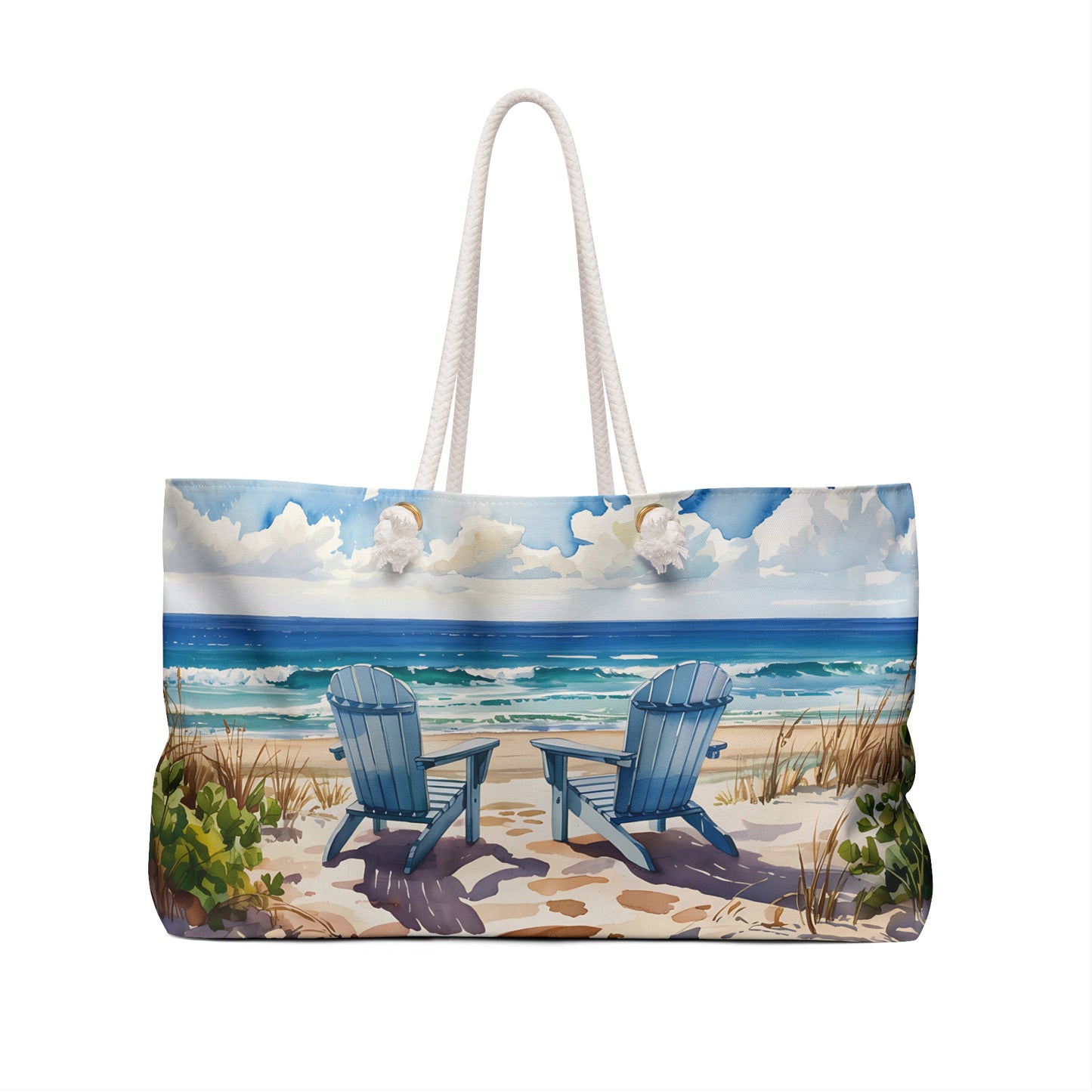 Beach Chair Besties Tote Bag, Coastal Escape Weekender Bag - Perfect for Beach Trips, Travel, Gym, Weekend Getaways, Vacation Bag, Tote