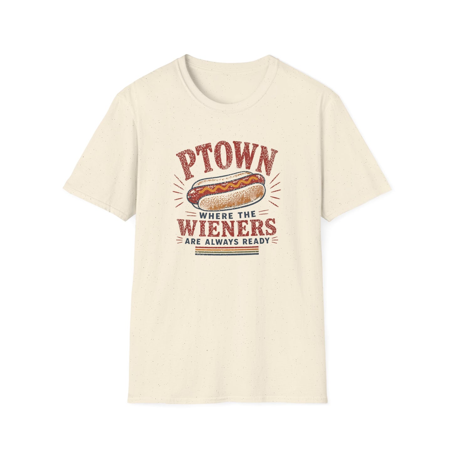 PTOWN Wieners Hot Dog Graphic T-Shirt | Retro Sausage Vintage Diner Tee