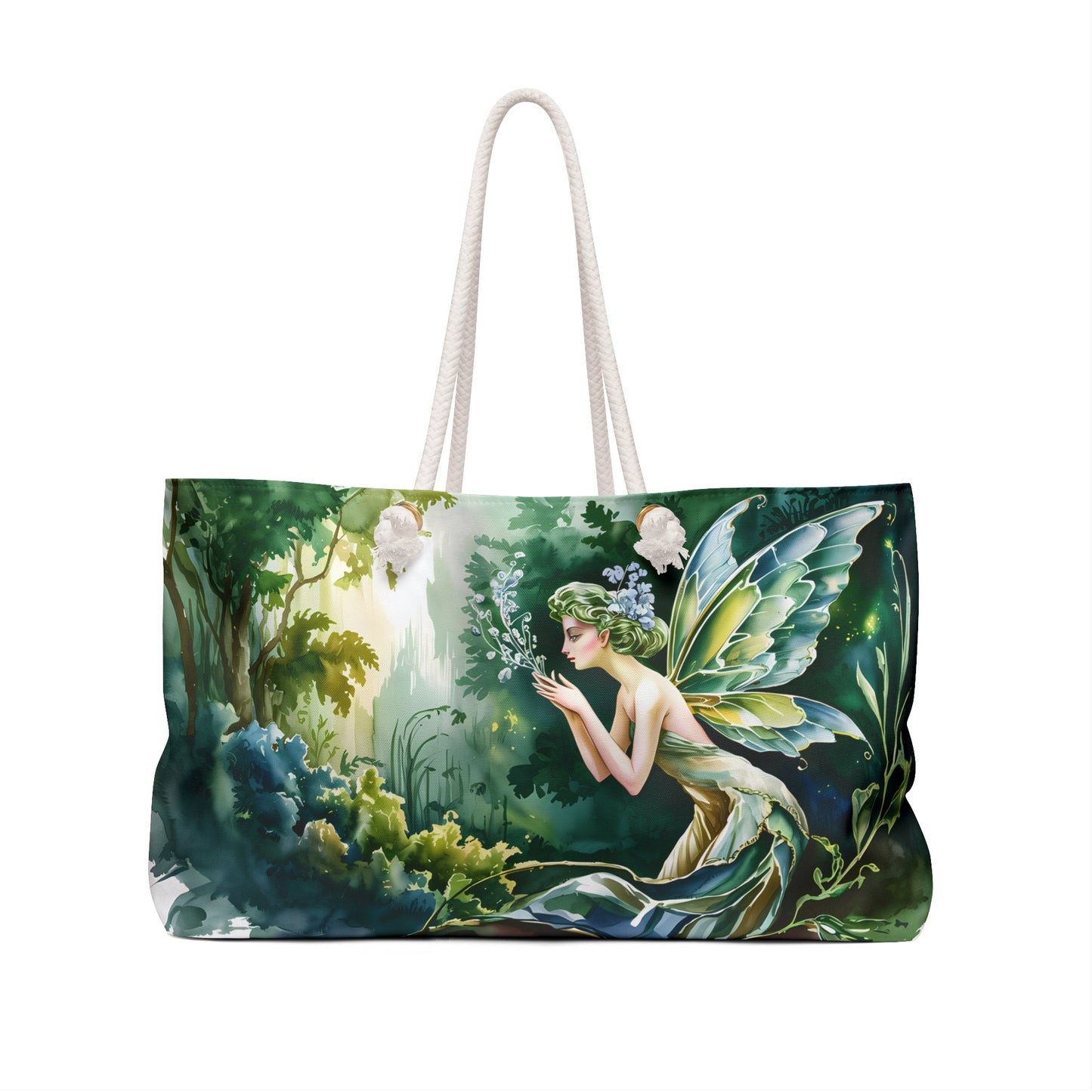Fairy Whispers Weekender Tote, Fairy Forest Weekender Bag - Magical Travel Tote for Adventurers