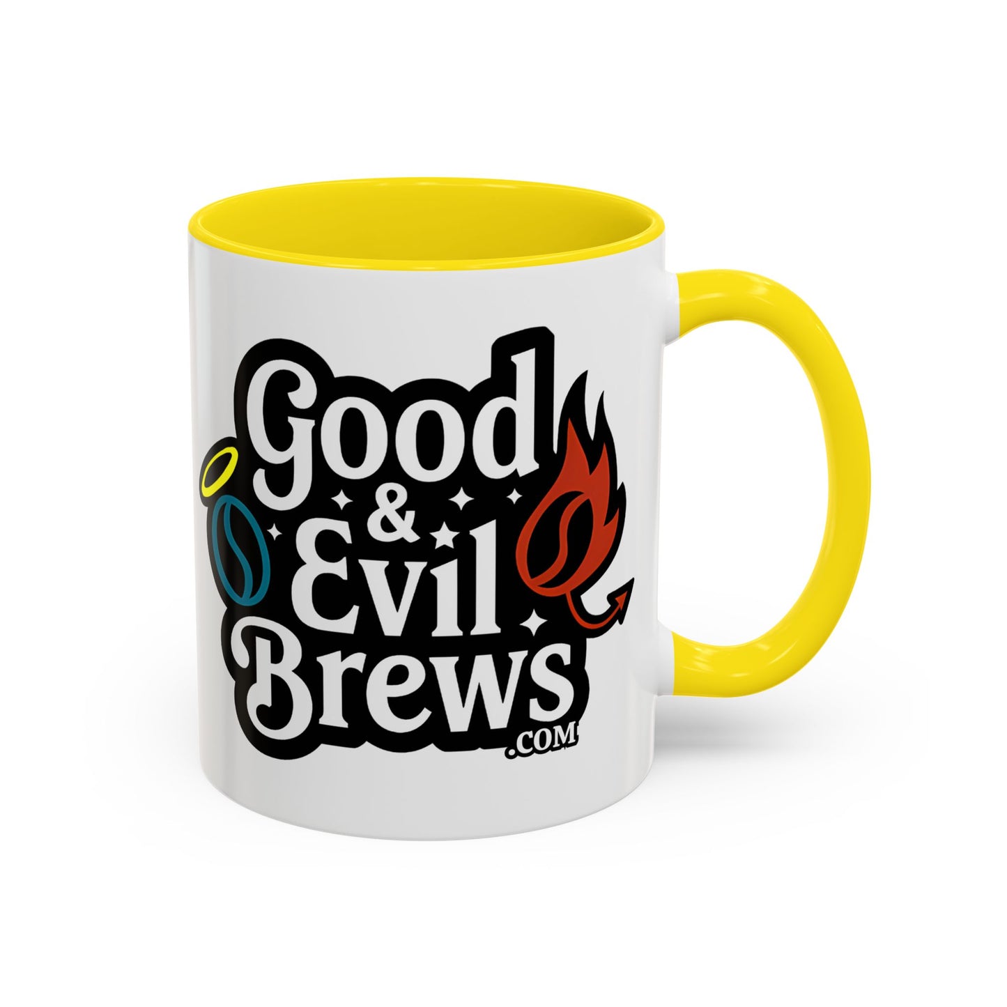 Good & Evil Brews Coffee Mug 11oz- Perfect for Coffee Lovers, Unique Gift for Friends, Herbal Tea, Home Decoration, Fun Drinkware