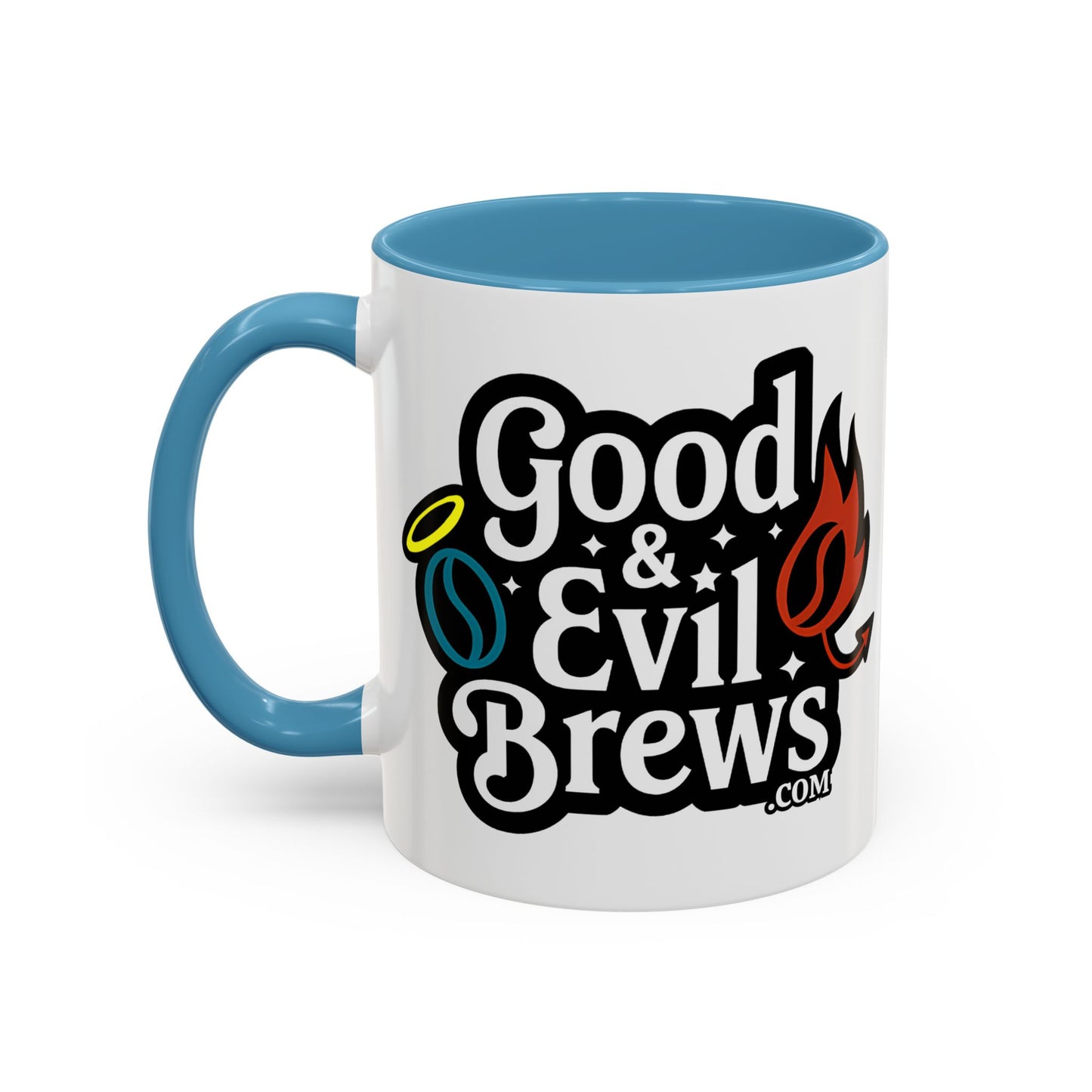 Good & Evil Brews Coffee Mug 11oz- Perfect for Coffee Lovers, Unique Gift for Friends, Herbal Tea, Home Decoration, Fun Drinkware
