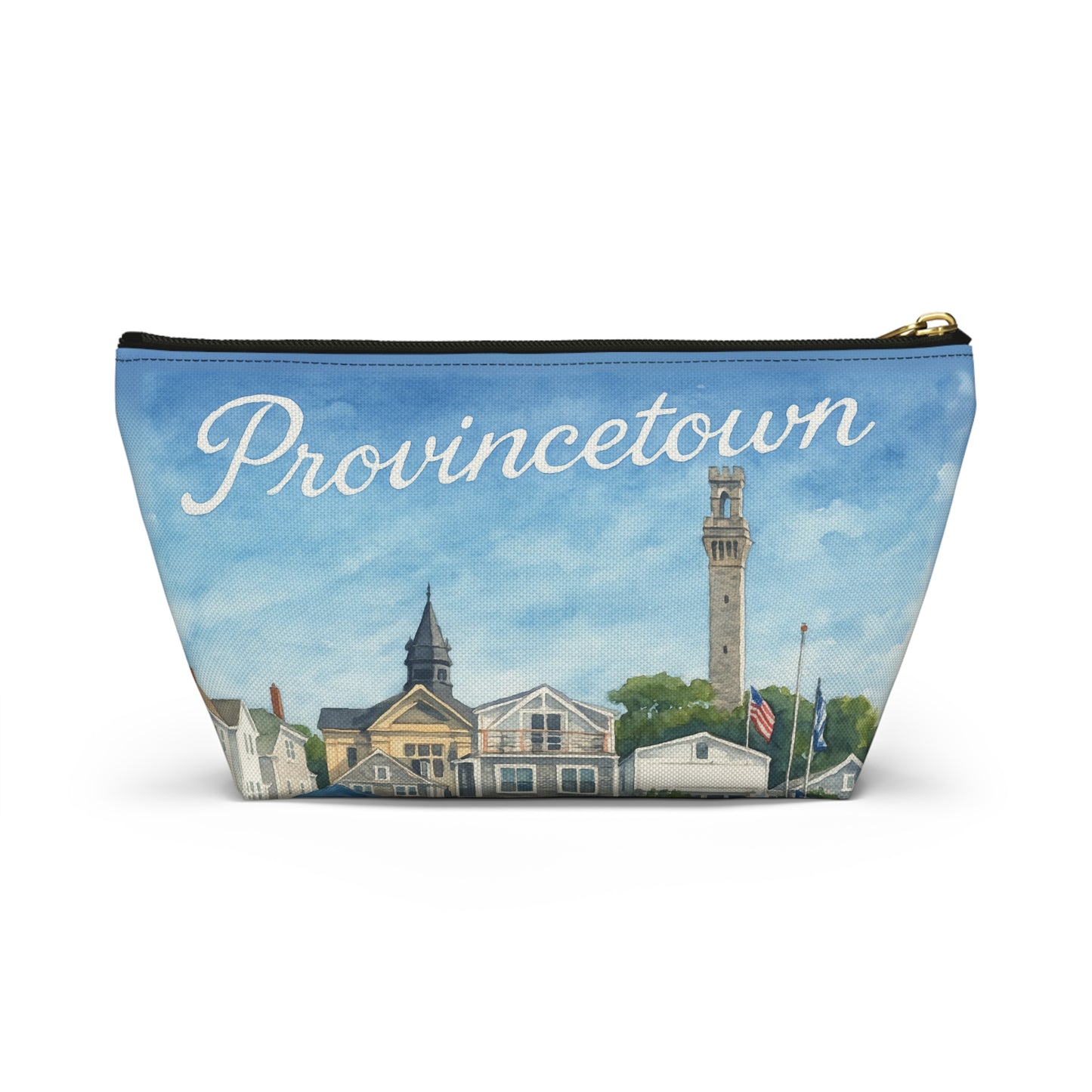 Provincetown Accessory Pouch | Travel Organizer, Makeup Bag, Gift for Her, Coastal Art, Beach Lover Essentials