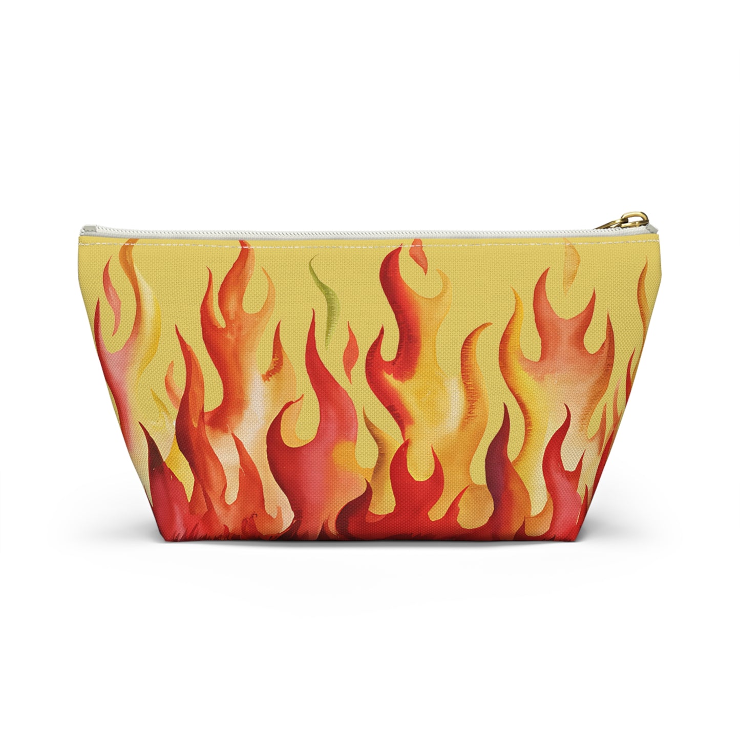 Sinfully Hot, Flame Pattern Accessory Pouch - Fire Themed Makeup Bag, Travel Organizer, Gift for Friends, Summer Essentials, Bold and Fun