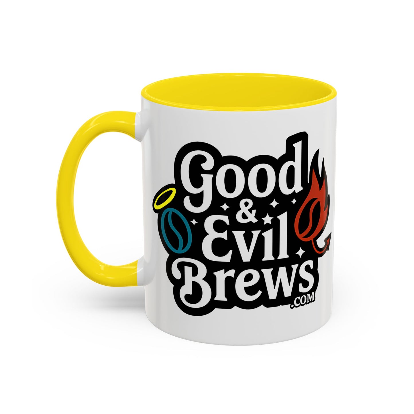 Good & Evil Brews Coffee Mug 11oz- Perfect for Coffee Lovers, Unique Gift for Friends, Herbal Tea, Home Decoration, Fun Drinkware