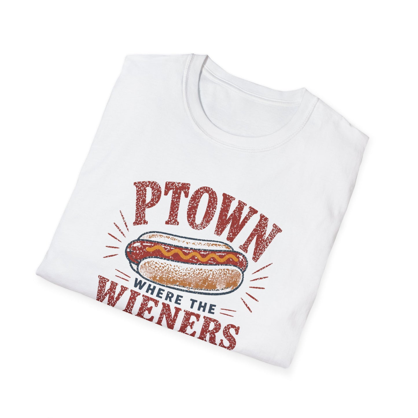 PTOWN Wieners Hot Dog Graphic T-Shirt | Retro Sausage Vintage Diner Tee