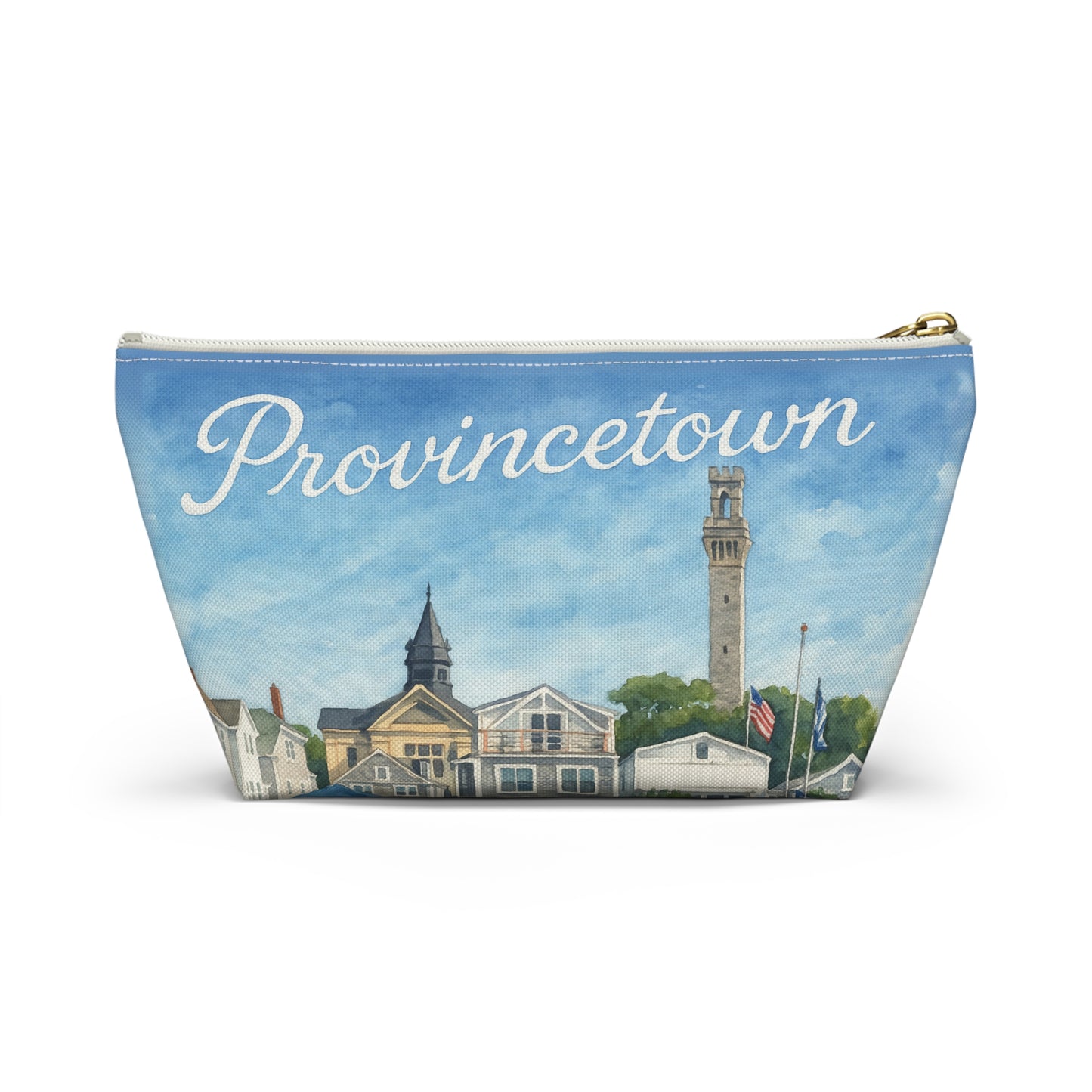 Provincetown Accessory Pouch | Travel Organizer, Makeup Bag, Gift for Her, Coastal Art, Beach Lover Essentials