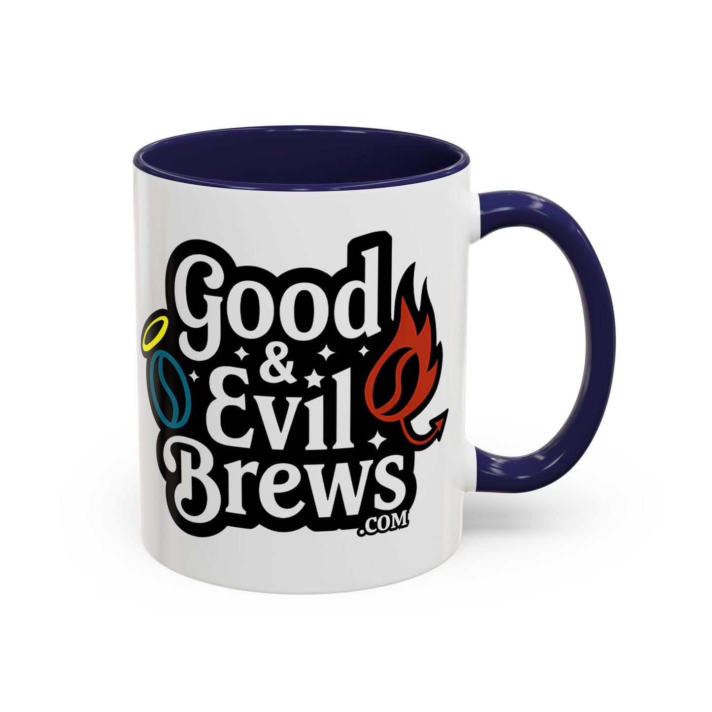 Good & Evil Brews Coffee Mug 11oz- Perfect for Coffee Lovers, Unique Gift for Friends, Herbal Tea, Home Decoration, Fun Drinkware