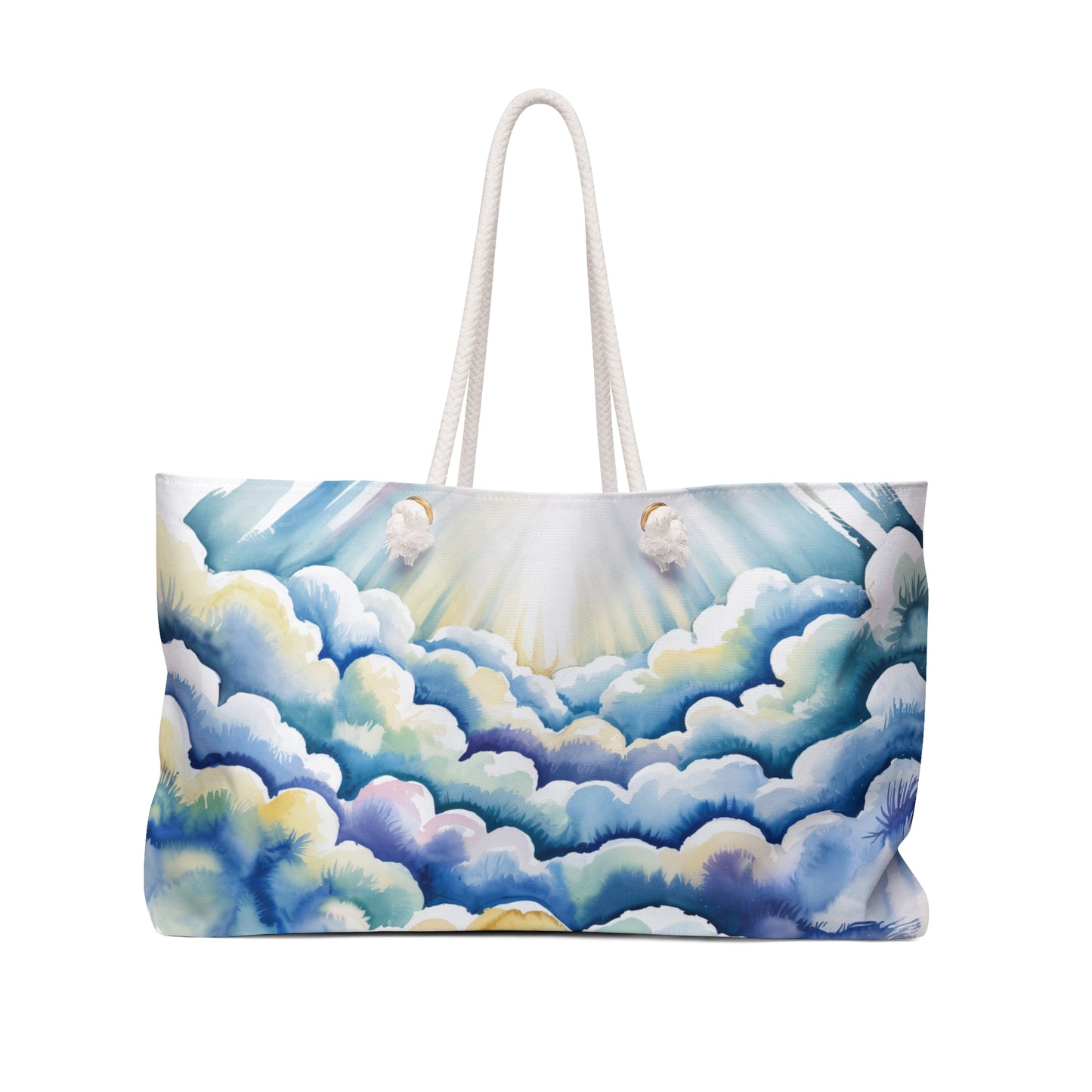 Heaven Sent Tote, Dreamy Clouds Weekender Bag, Travel Tote, Beach Bag, Overnight Bag, Stylish Luggage, Summer Accessory